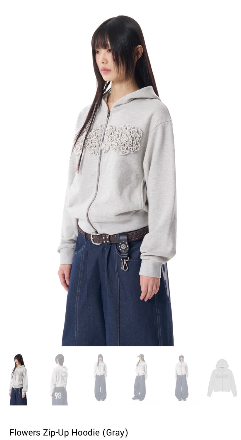 Flowers zip-up hoodie  상품이미지1