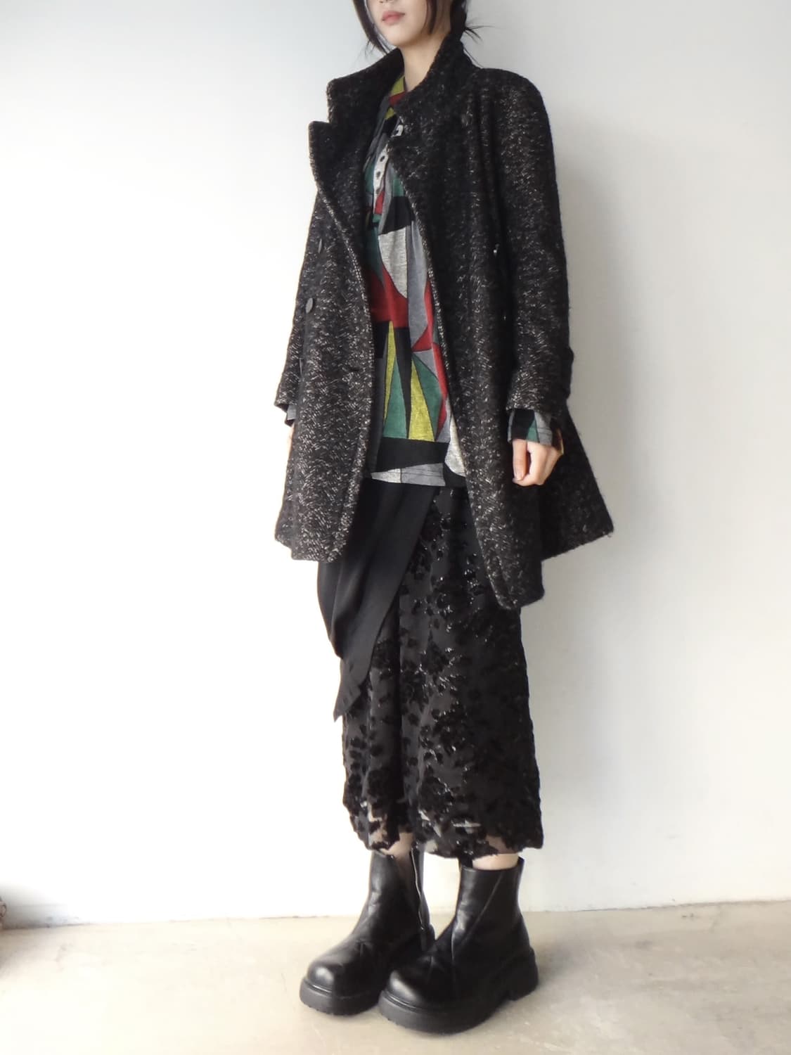 Gliter & velvet mix flower skirt 상품이미지10