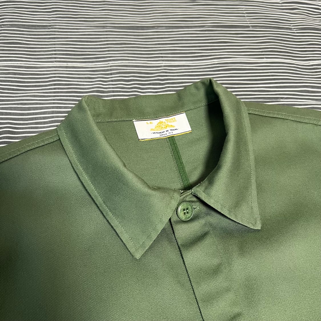 르몽생미셸 코튼트윌 프렌치 워크자켓 카키 XL(50) 상품이미지3