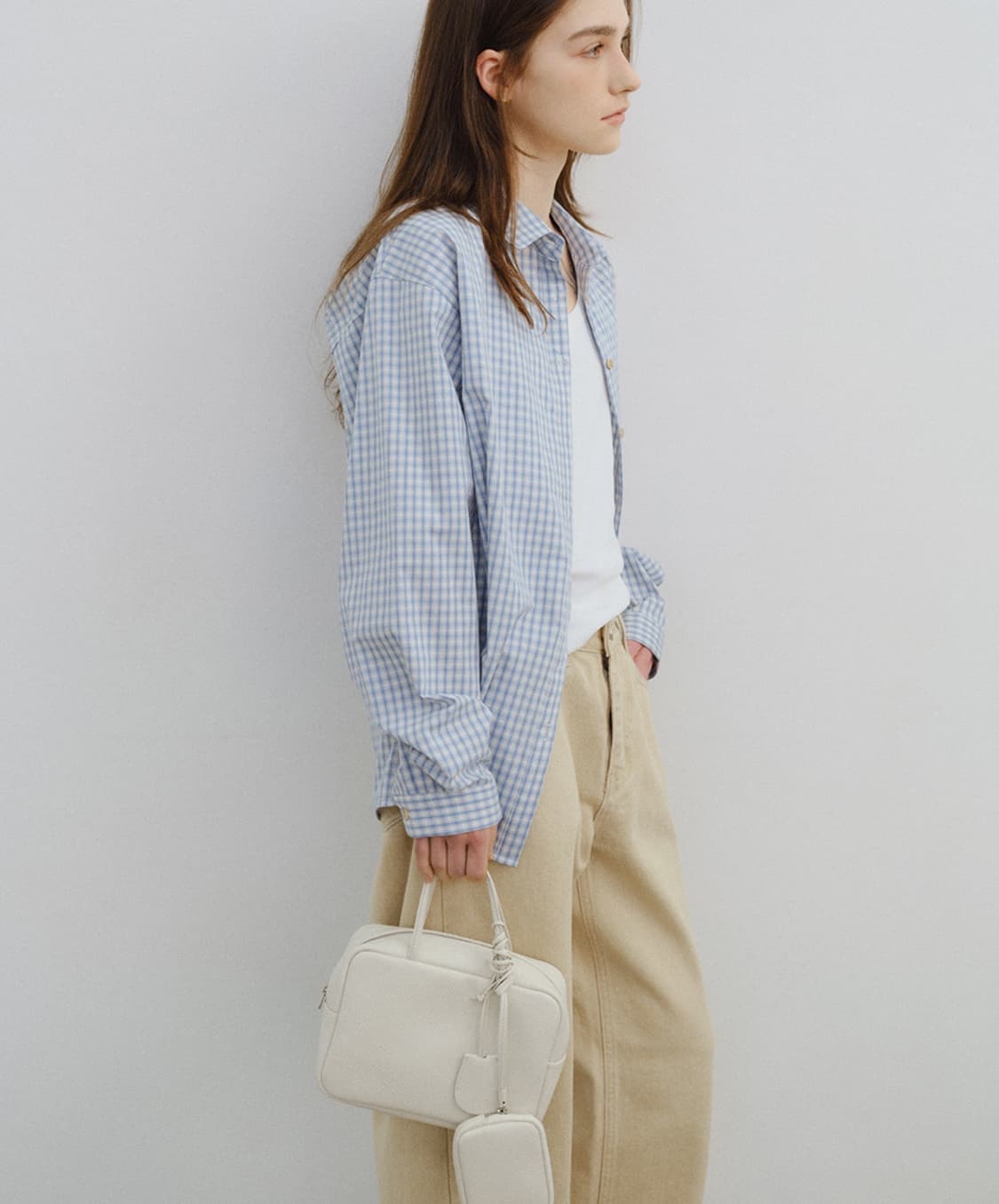 유라고 Square top handle bag  Ivory  상품이미지2