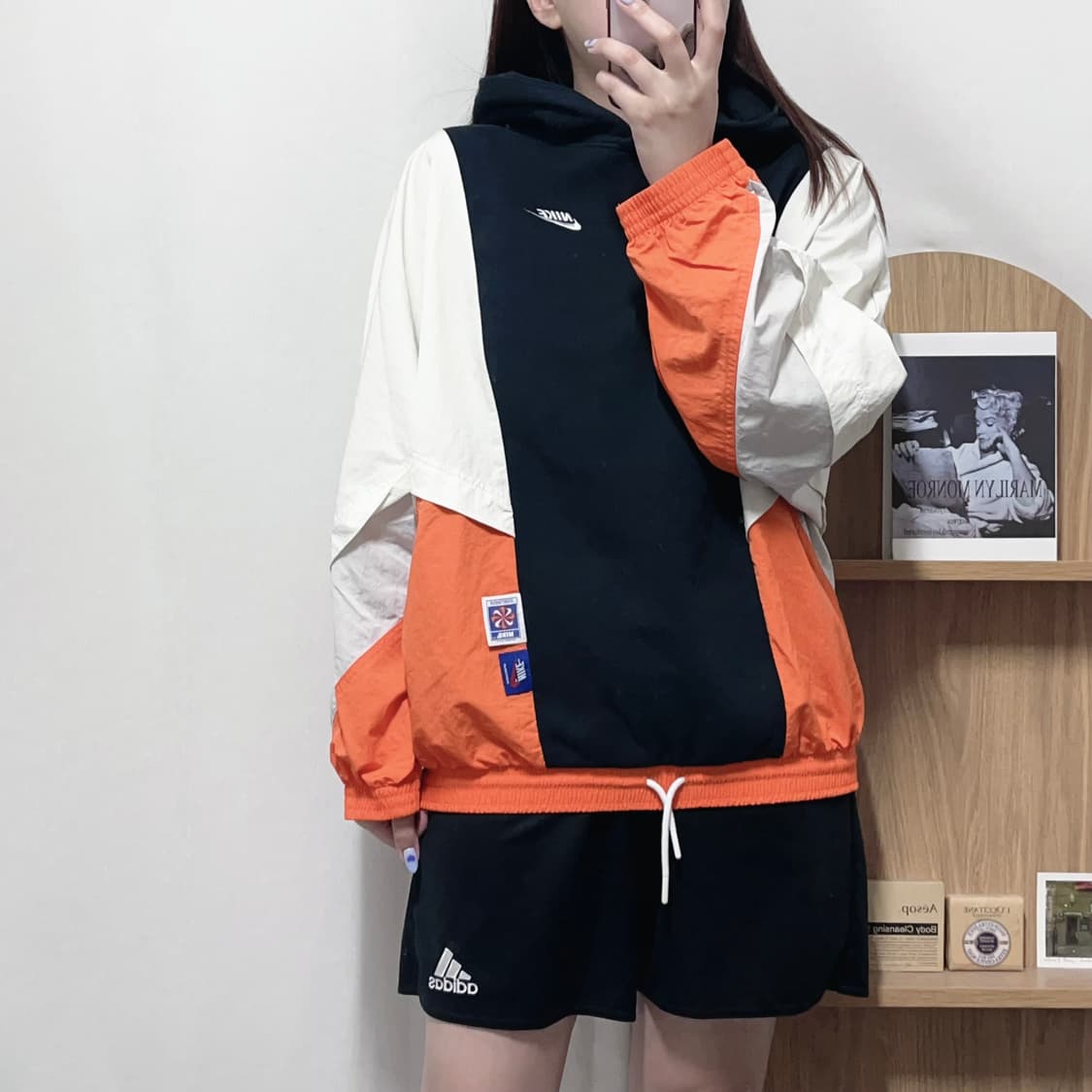 [정품] 나이키 컬러블록 하이브리드 후드티 [ M ] 상품이미지3