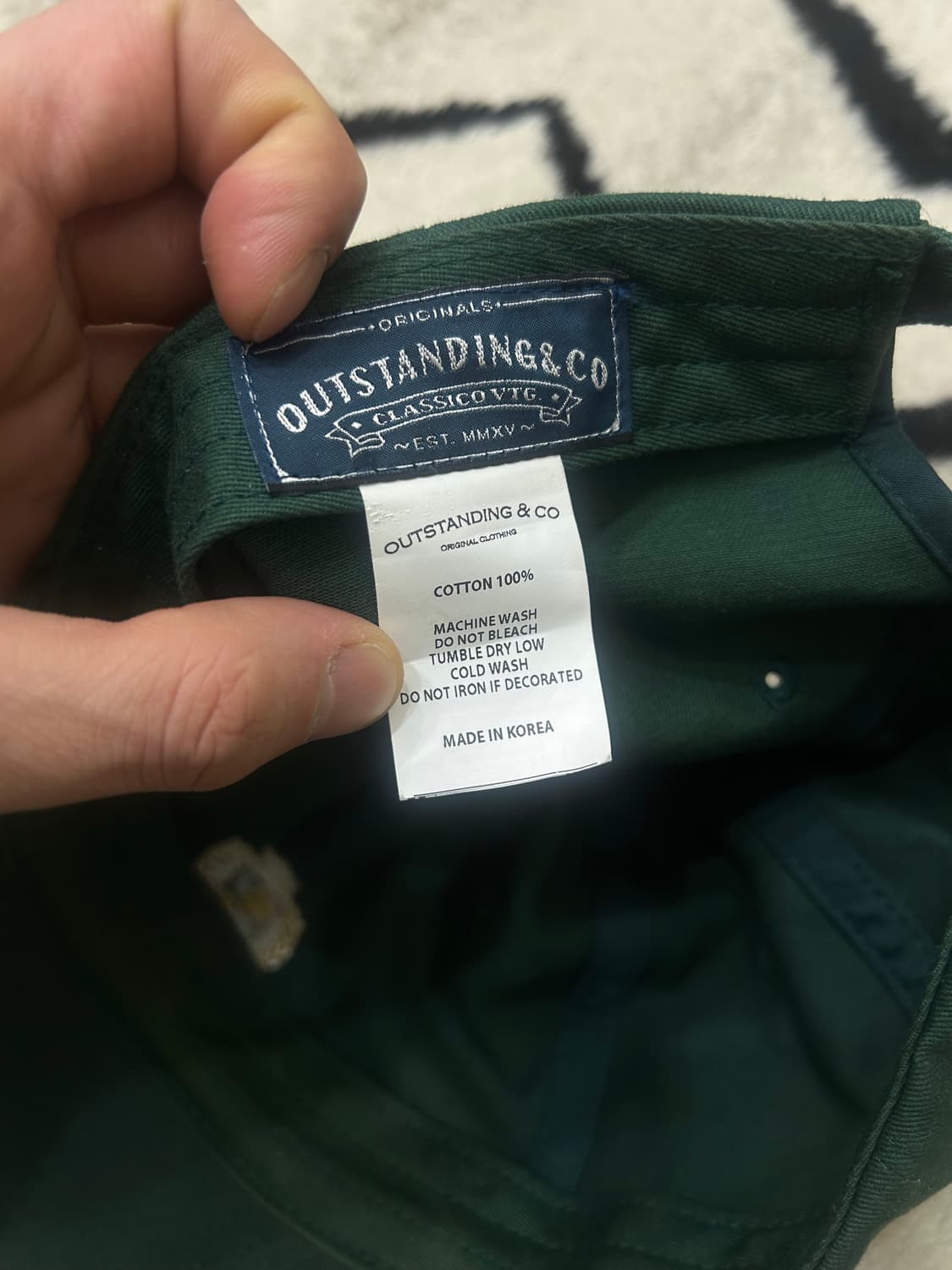 아웃스탠딩 로고 볼캡/그린 상품이미지5