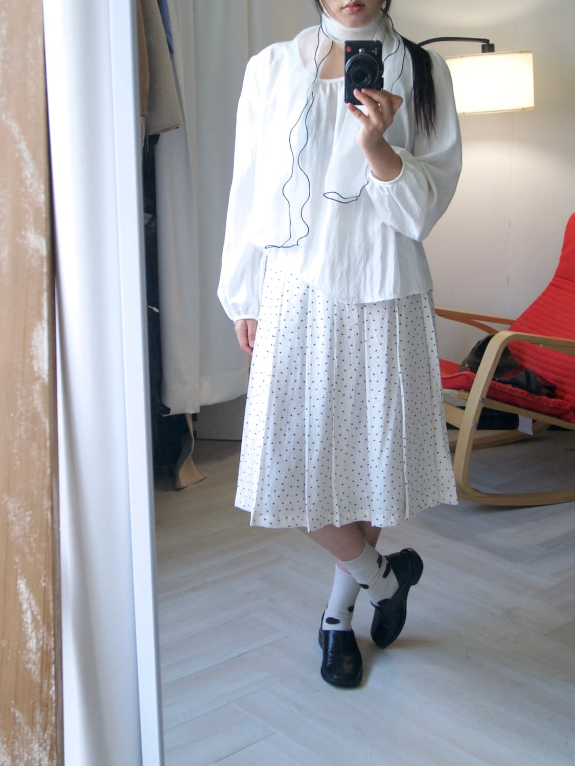 white minimal blouse 상품이미지8