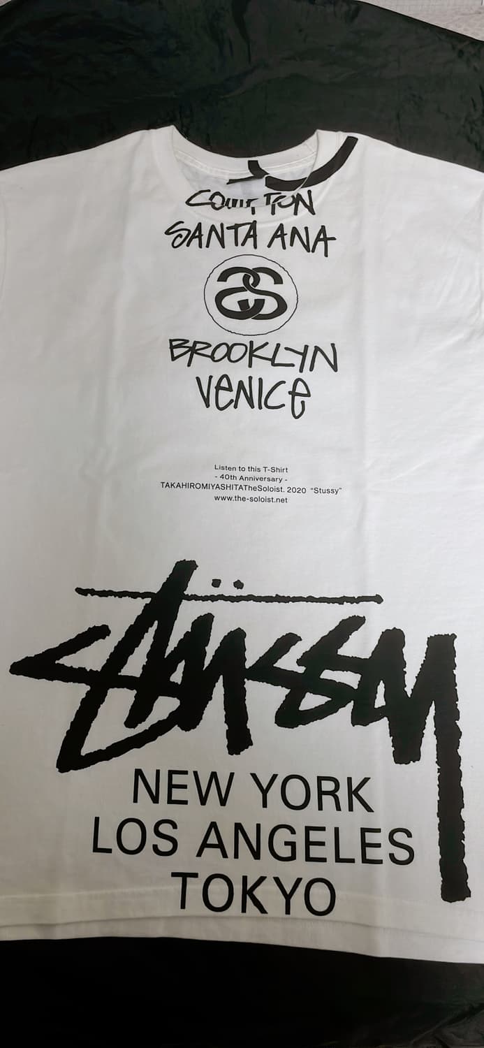 [L] 스투시 x 솔로이스트 40주년 반팔 티셔츠 상품이미지6