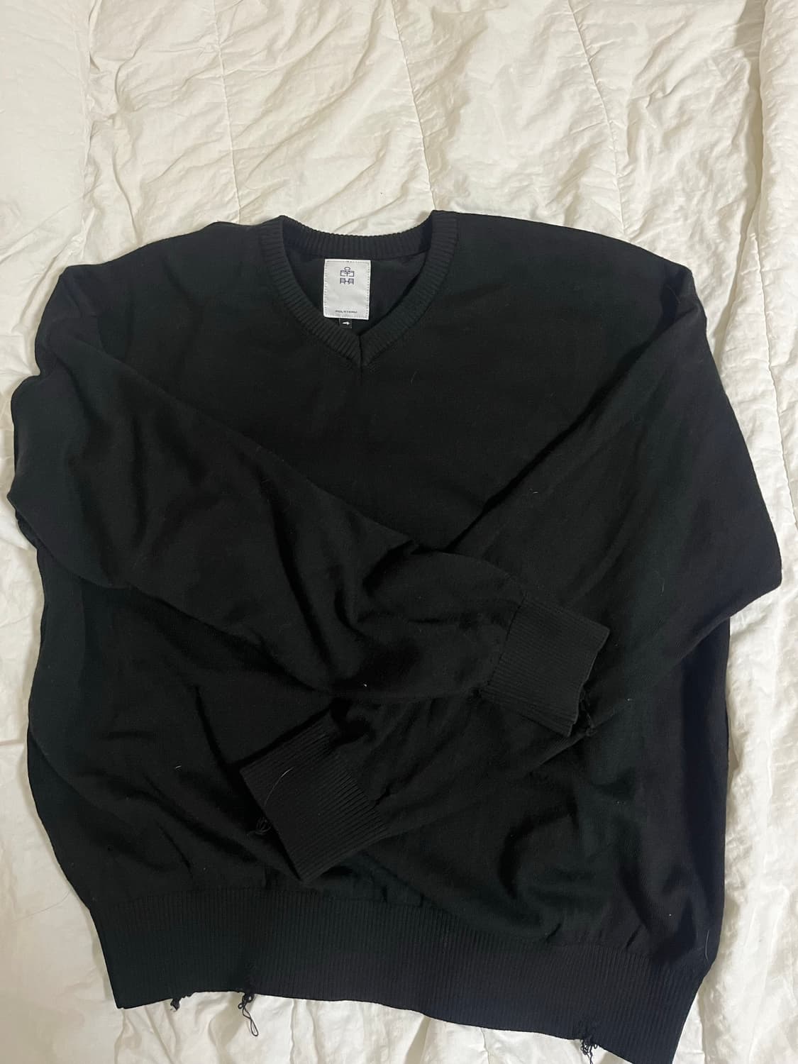 폴리테루 데미지 브이넥 4사이즈 상품이미지4