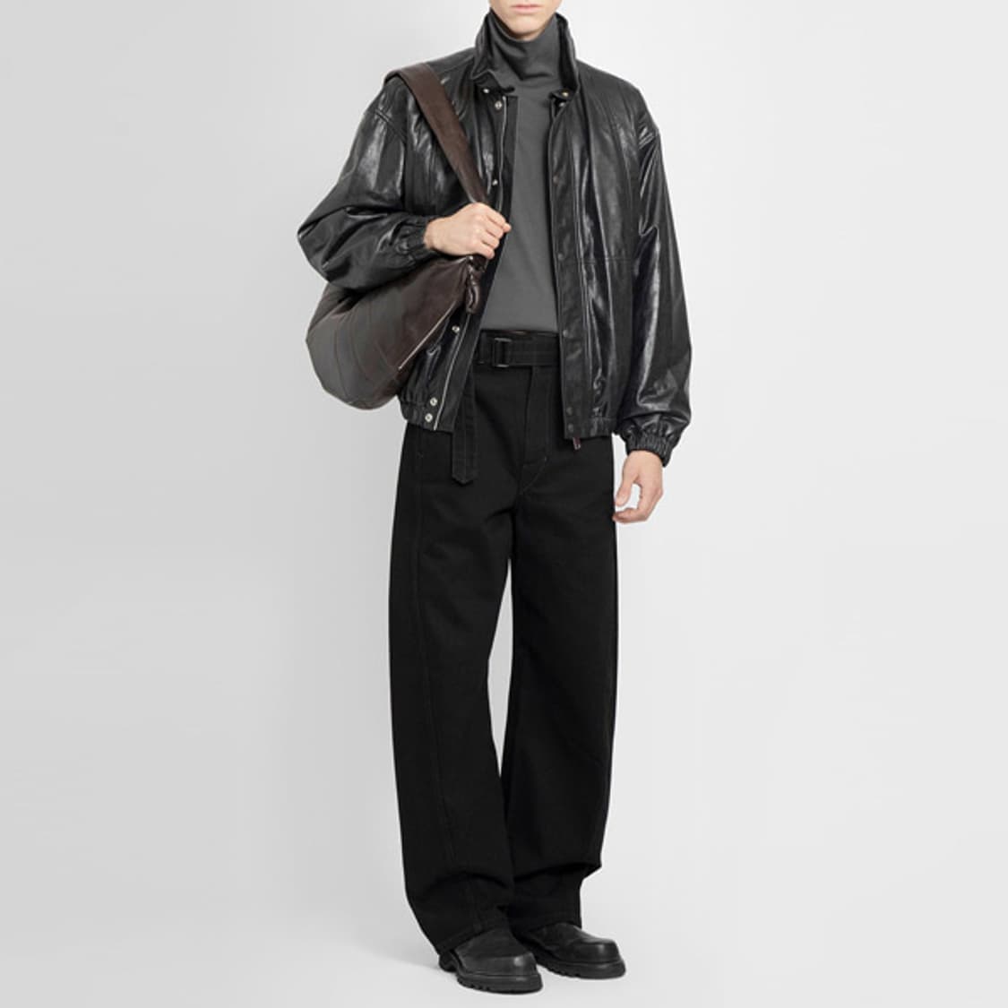 르메르 22fw 크링클드 레더 블루종 M 상품이미지2