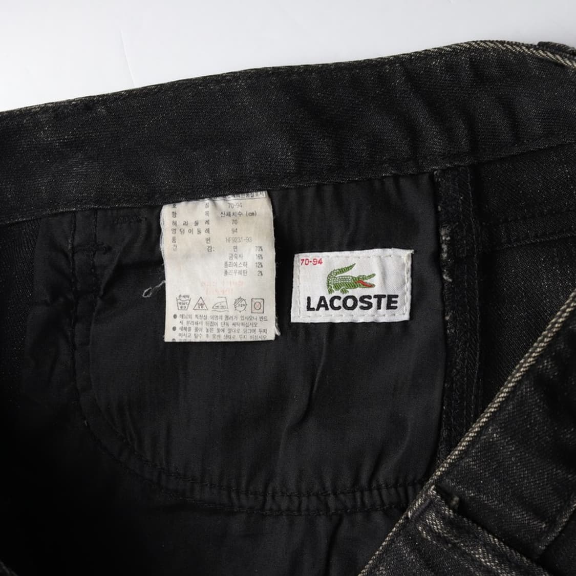 라코스테 로고 블랙 워싱 데님 팬츠 상품이미지6