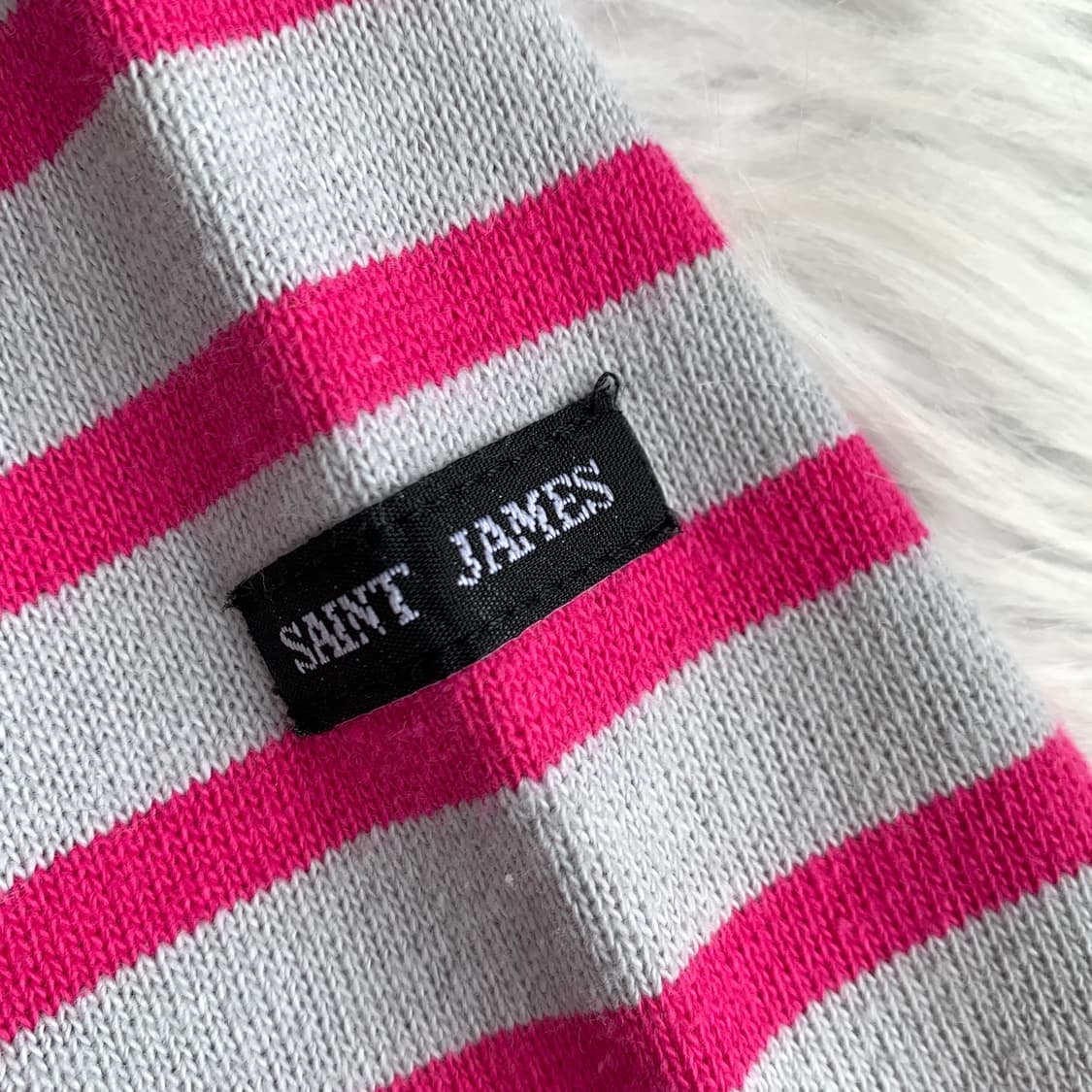 세인트제임스 SAINT JAMES 핑크 스트라이프 티셔츠 1704 상품이미지6