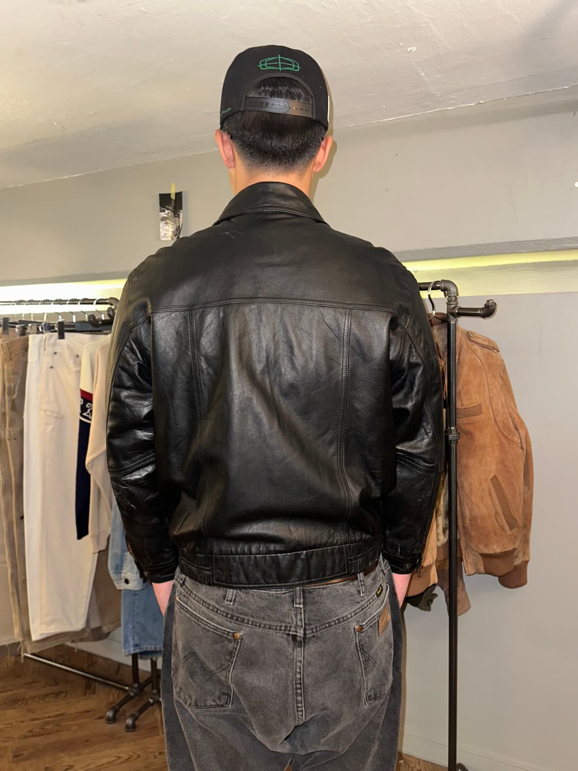 90’s Japanese real-leather bomber jacket 상품이미지8