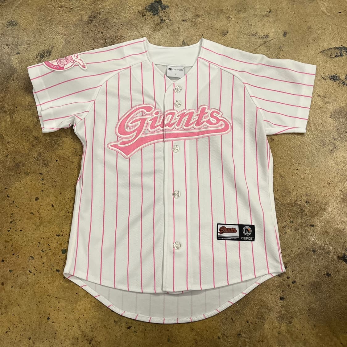 [7]마제스틱 샌프란시스코 롯데 자이언츠 핑크 유니폼 b17 상품이미지2