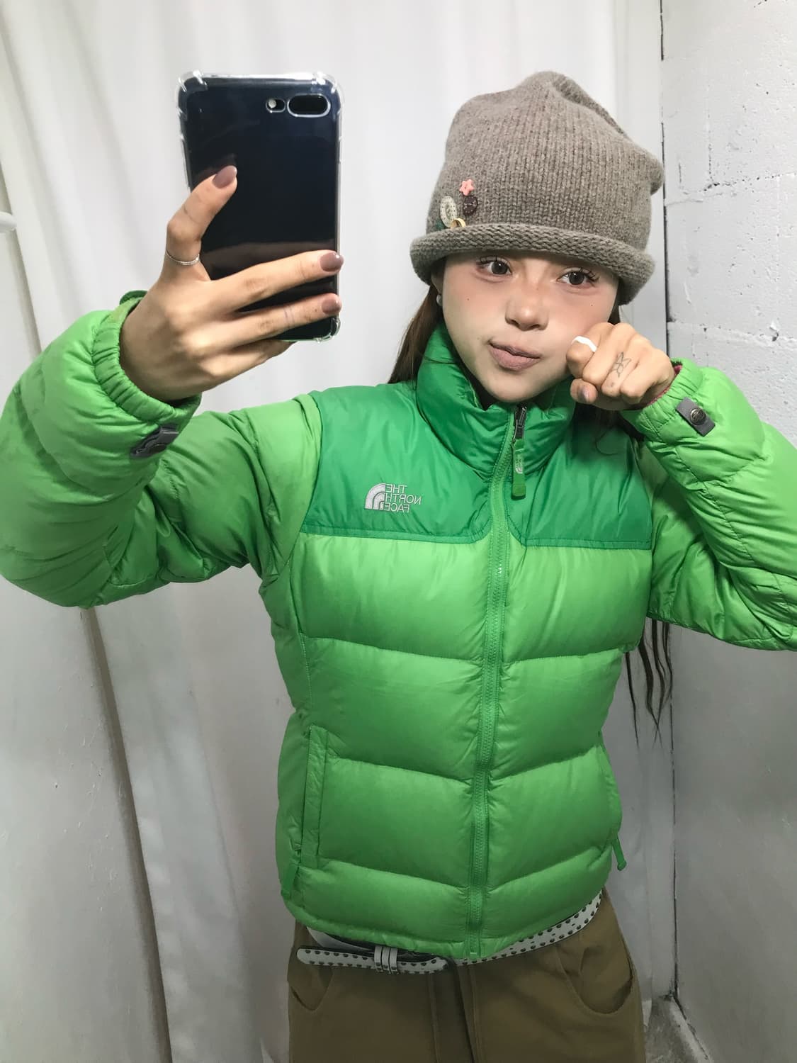 노스페이스 700 눕시 그린 패딩 (80) 상품이미지1