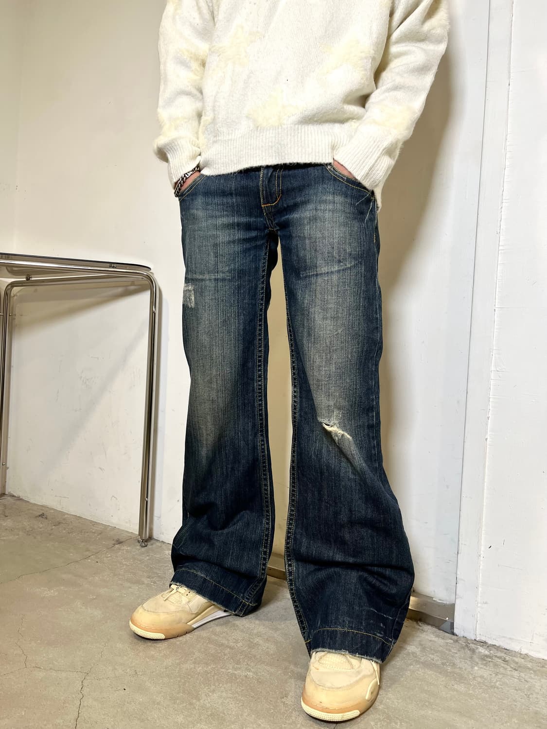 Wide Boots Cut Denim Pants 상품이미지1