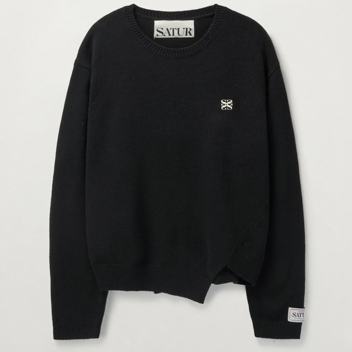 L SATUR 세터 23 더블린 언발란스 캐시미어 블렌드 니트 상품이미지1