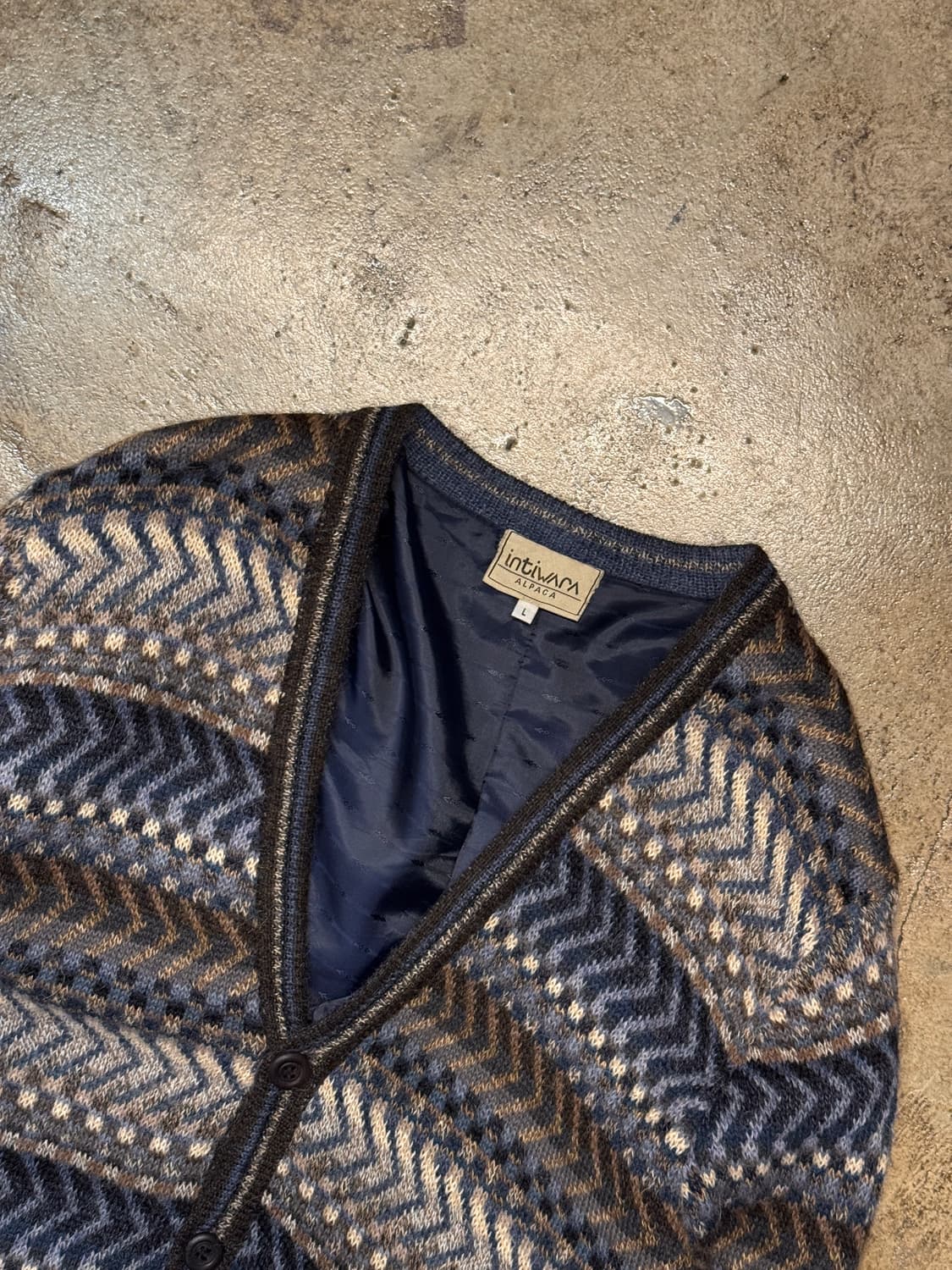 F ) intiwara Patterned Alpaca Cardigan 상품이미지4