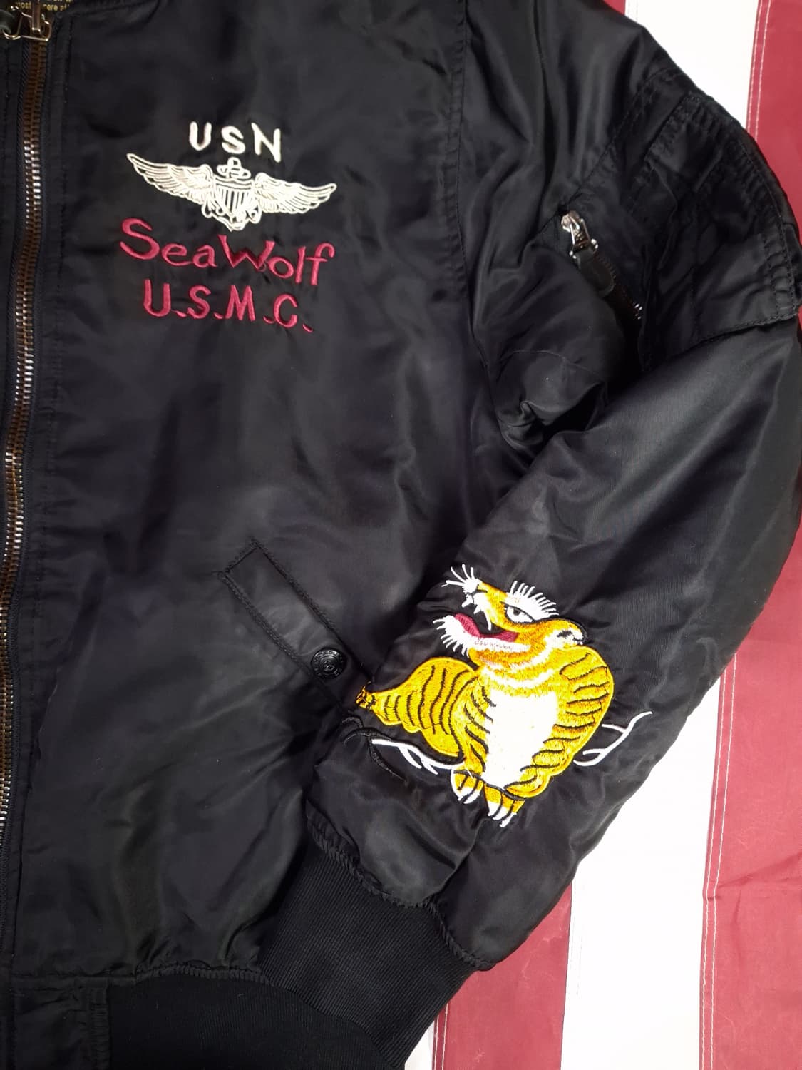 빈티지 밀리터리 극동 사령부 자수 수베니어 스카잔 상품이미지6