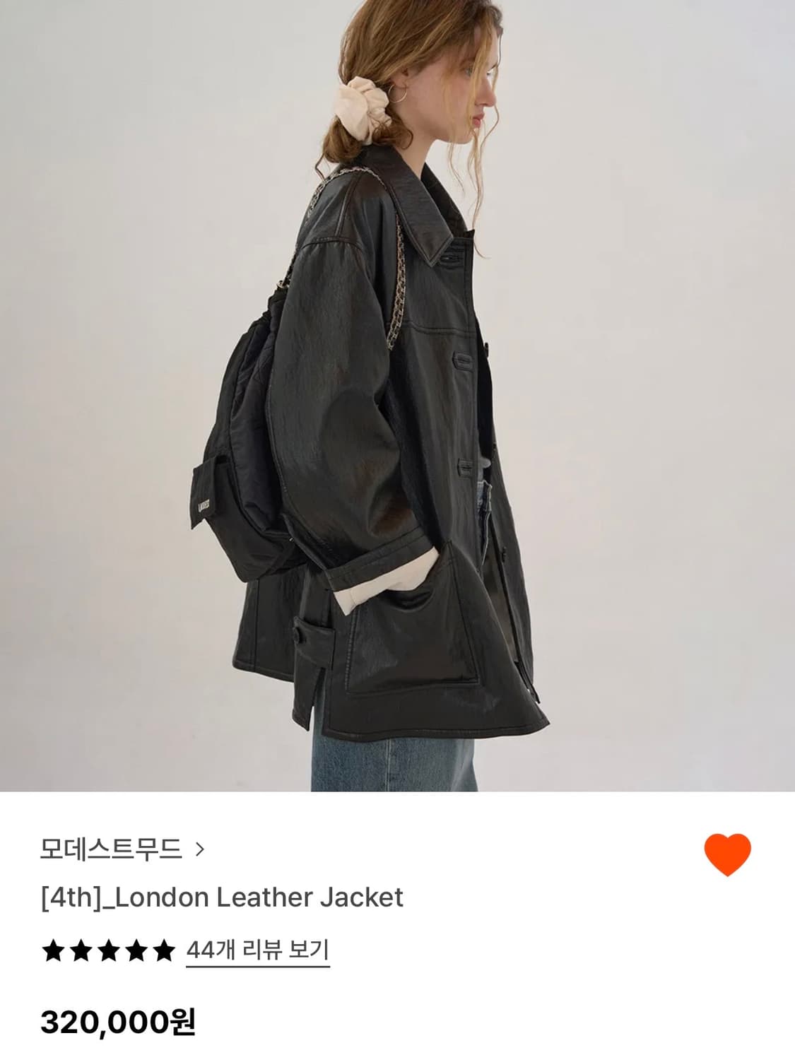 [새상품] 모데스트무드 런던레더자켓 상품이미지1