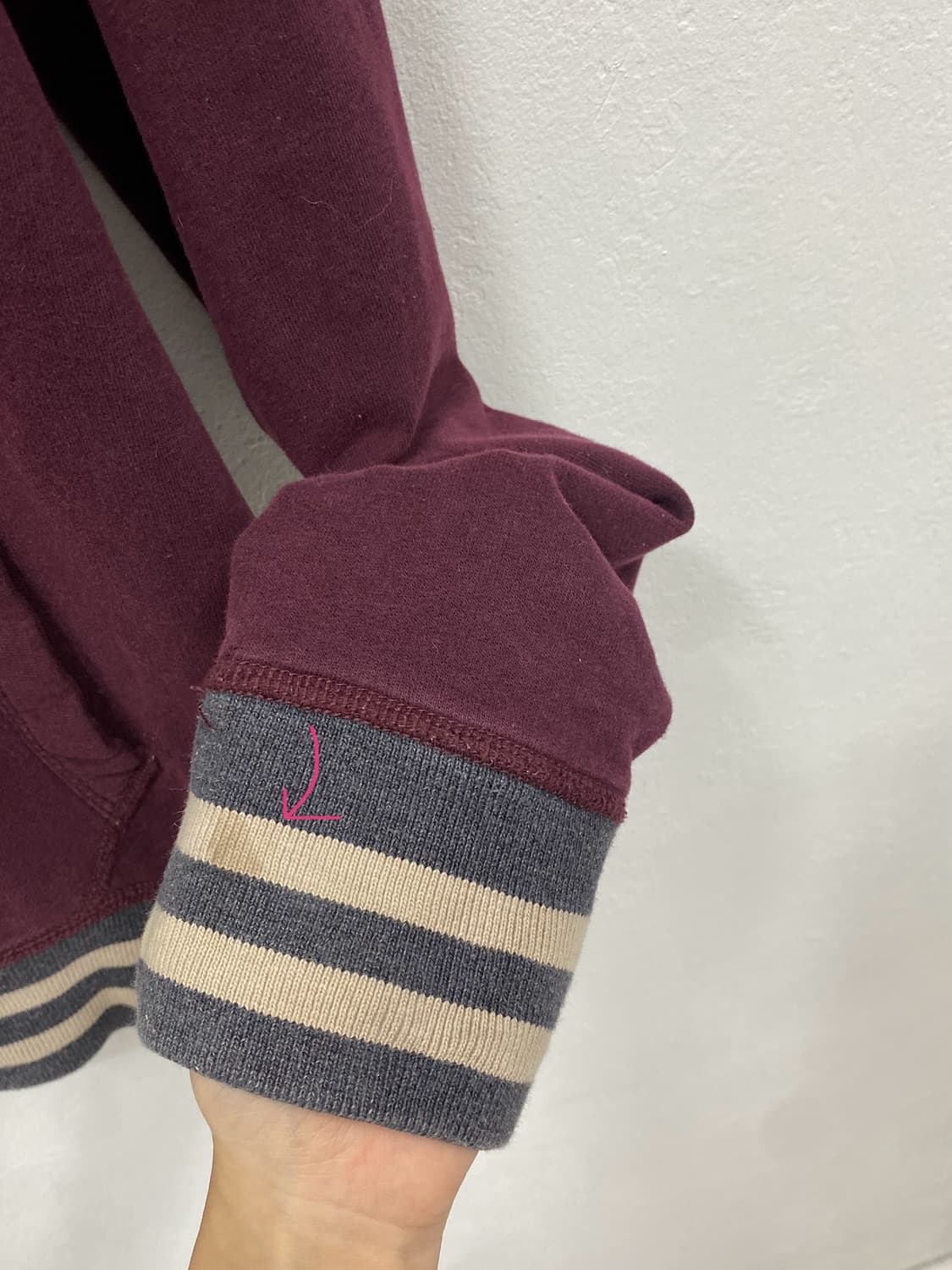 [AMERICAN EAGLE] 아메리칸 이글 버건디 y2k 후드집업 상품이미지9