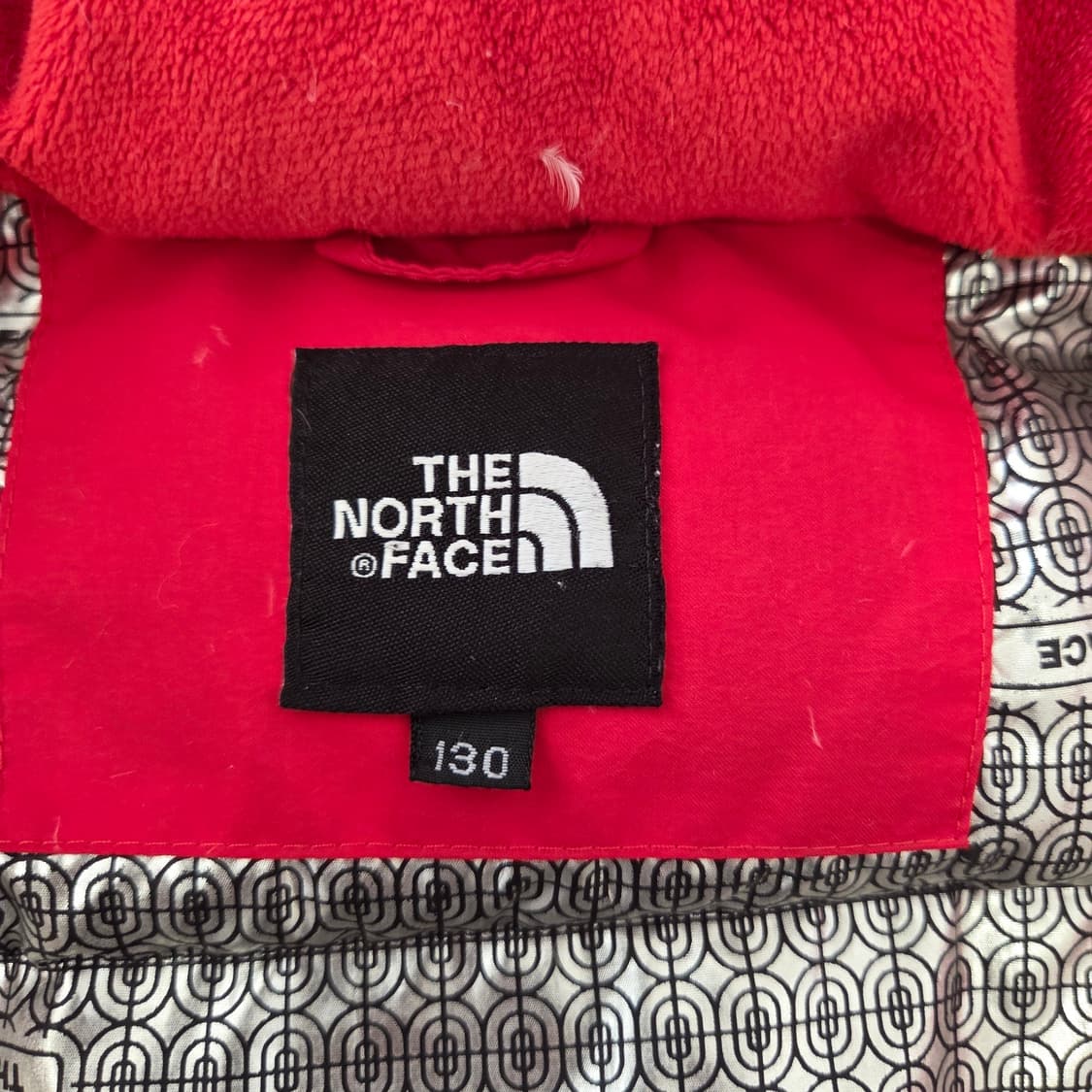 노스페이스 아동 패딩 130 레드 상품이미지6