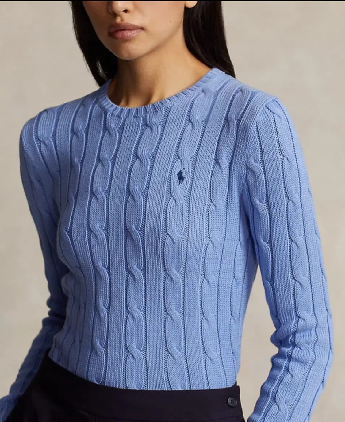 폴로랄프로렌 여성 피마코튼 니트 S사이즈 블루 최신라벨 상품이미지1