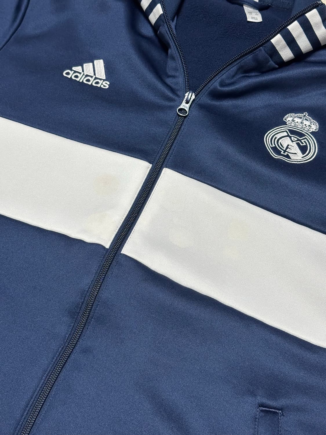 대장급) 아디다스 레알 마드리드 배색 트랙탑 져지 네이비 화이트 상품이미지5