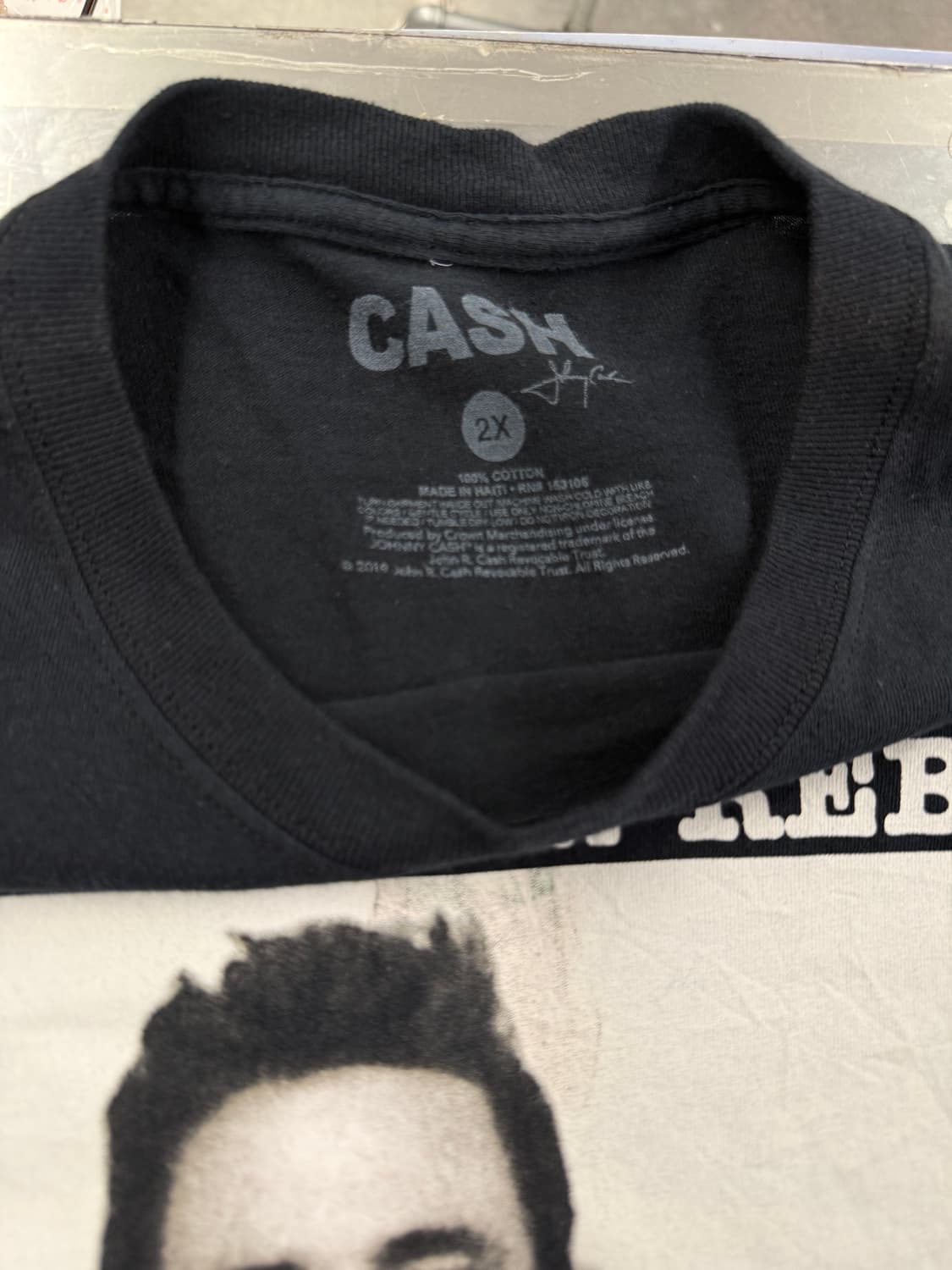 Johnny Cash 00‘s 올드스쿨 블랙 반팔티 XXL 상품이미지5