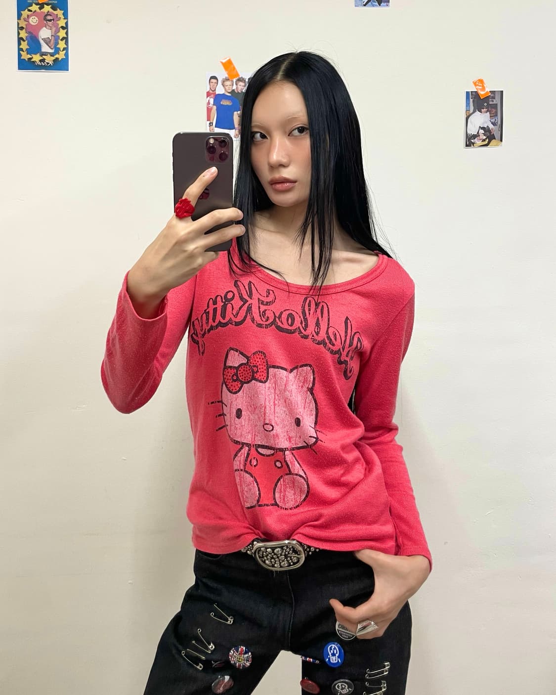  Hello Kitty Cubic Pink Long-Sleeved  상품이미지1