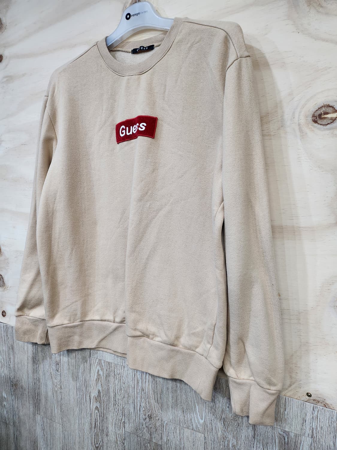 583) 게스 베이지 맨투맨 티셔츠 상품이미지3