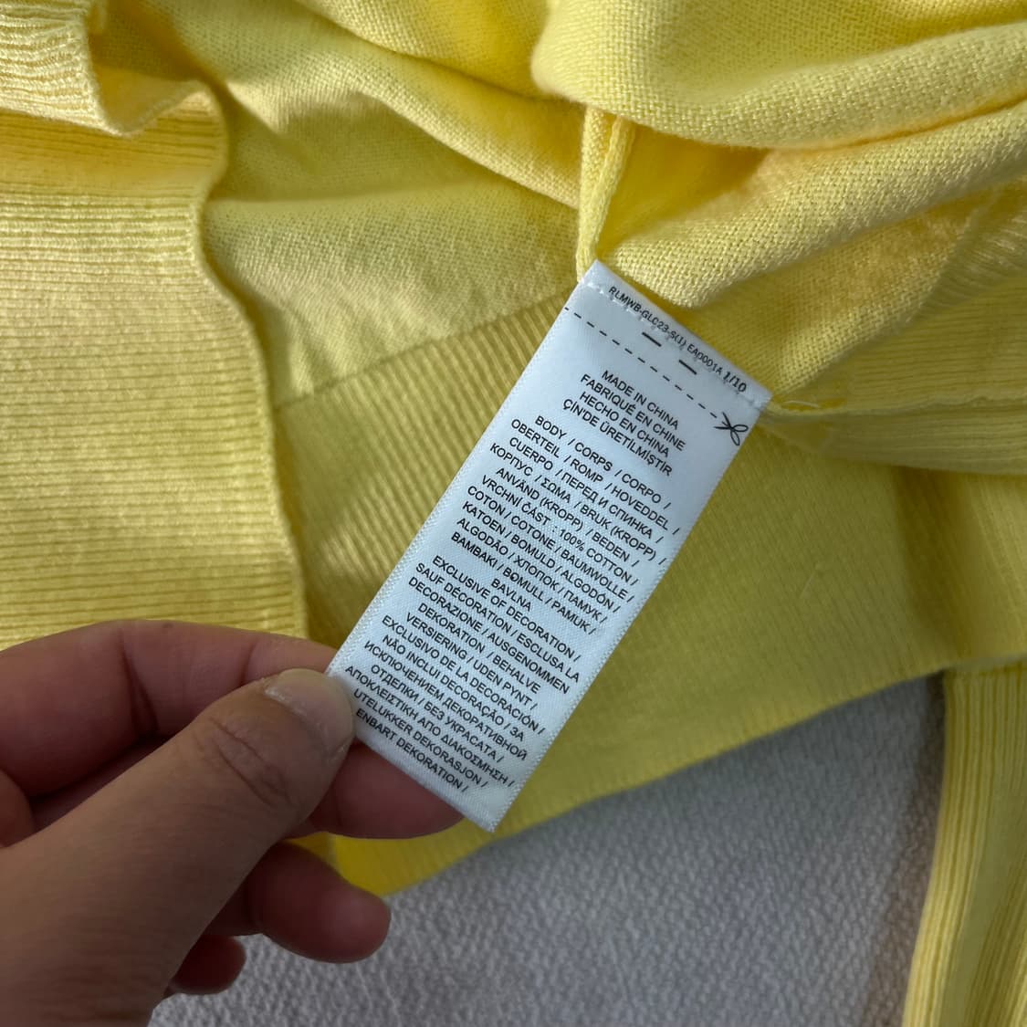 W 95 폴로랄프로렌 신형라벨 옐로우 코튼 가디건 상품이미지6