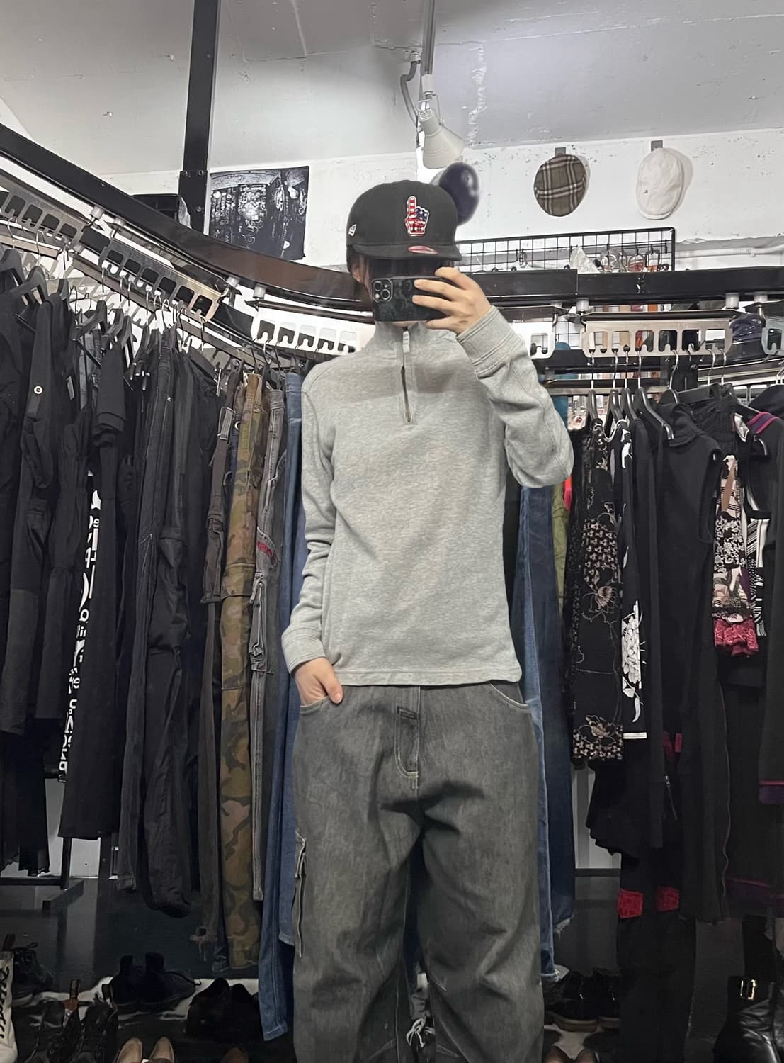 팀버랜드 그레이 하프집업 상품이미지1