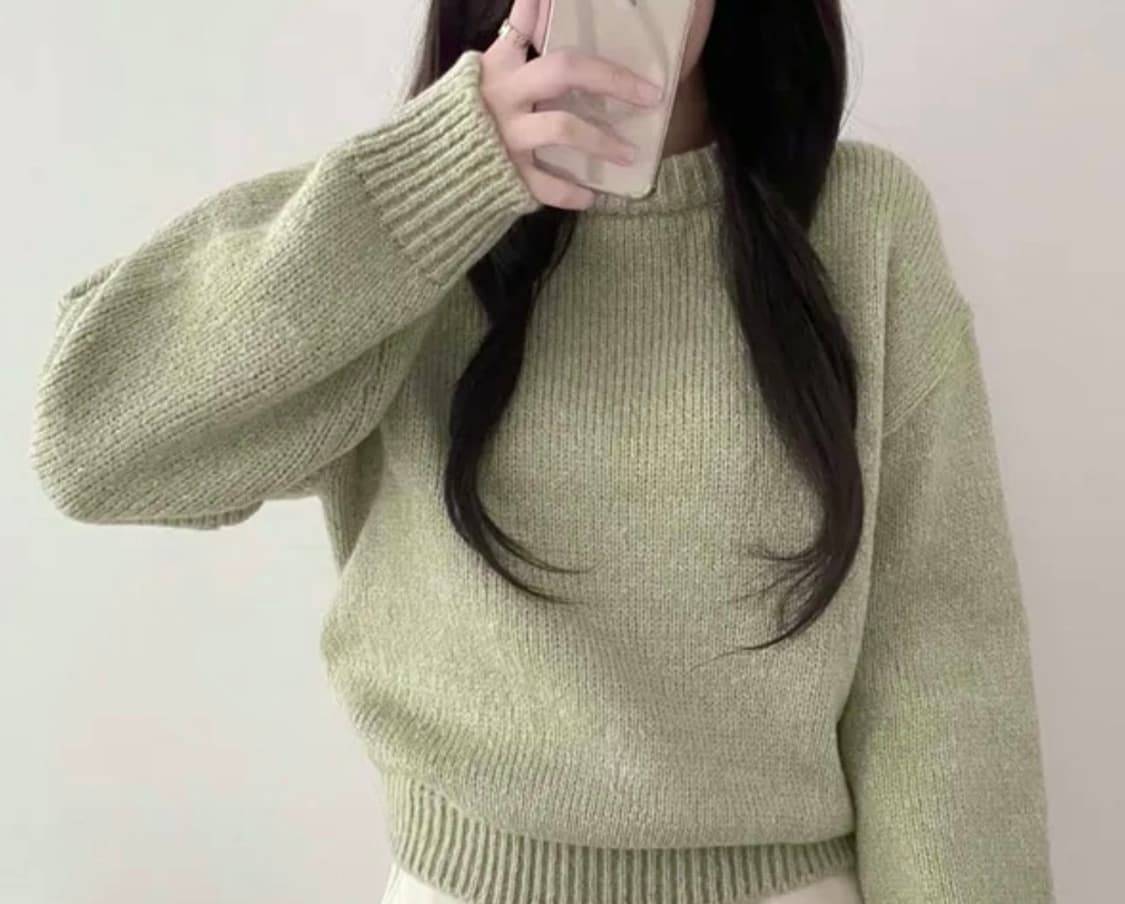 연두 보카시 루즈핏 아방 니트 상품이미지2