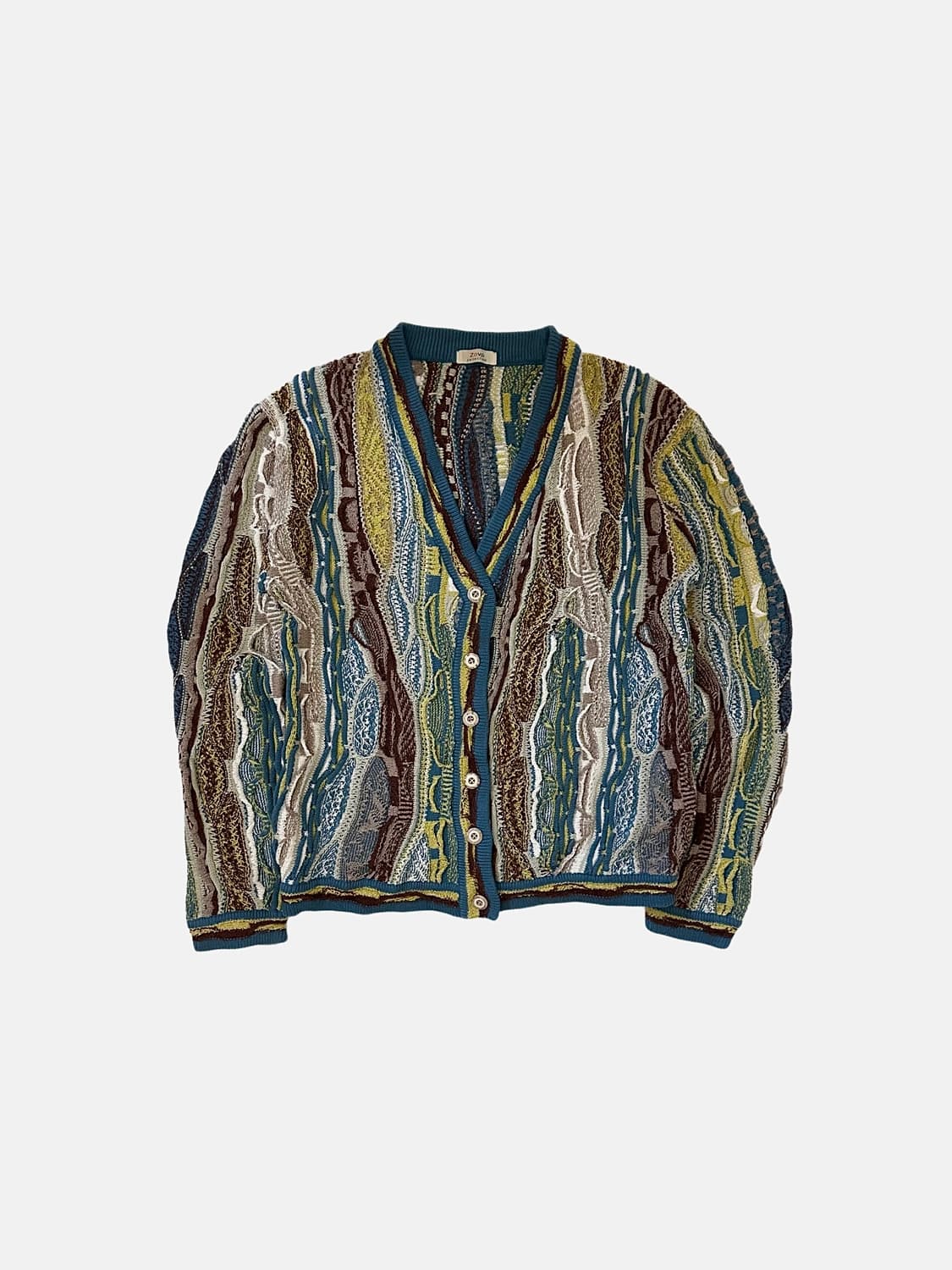 zava 올드스쿨 케이블 니트 가디건 쿠지맛 상품이미지1