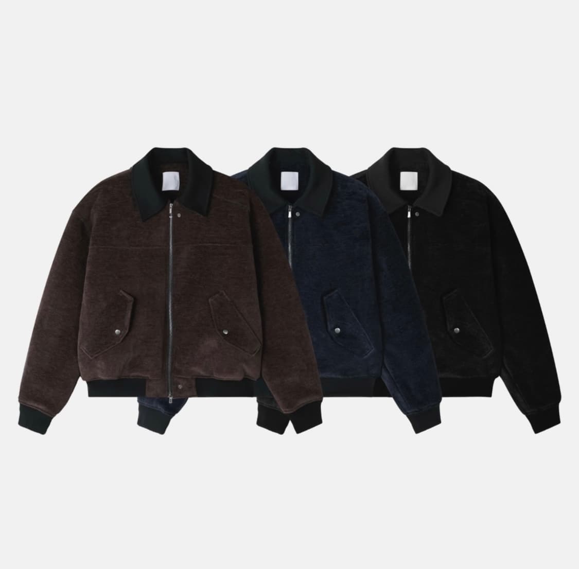 휴즈네스트 보세 벨벳 블루종 크롭 브라운 자켓 상품이미지2