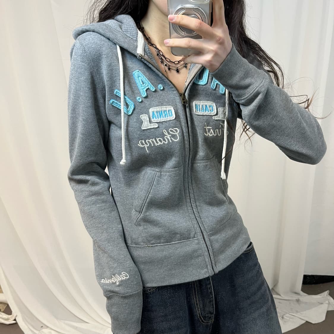 Who.A.U Grey Hood Zip-up 상품이미지3