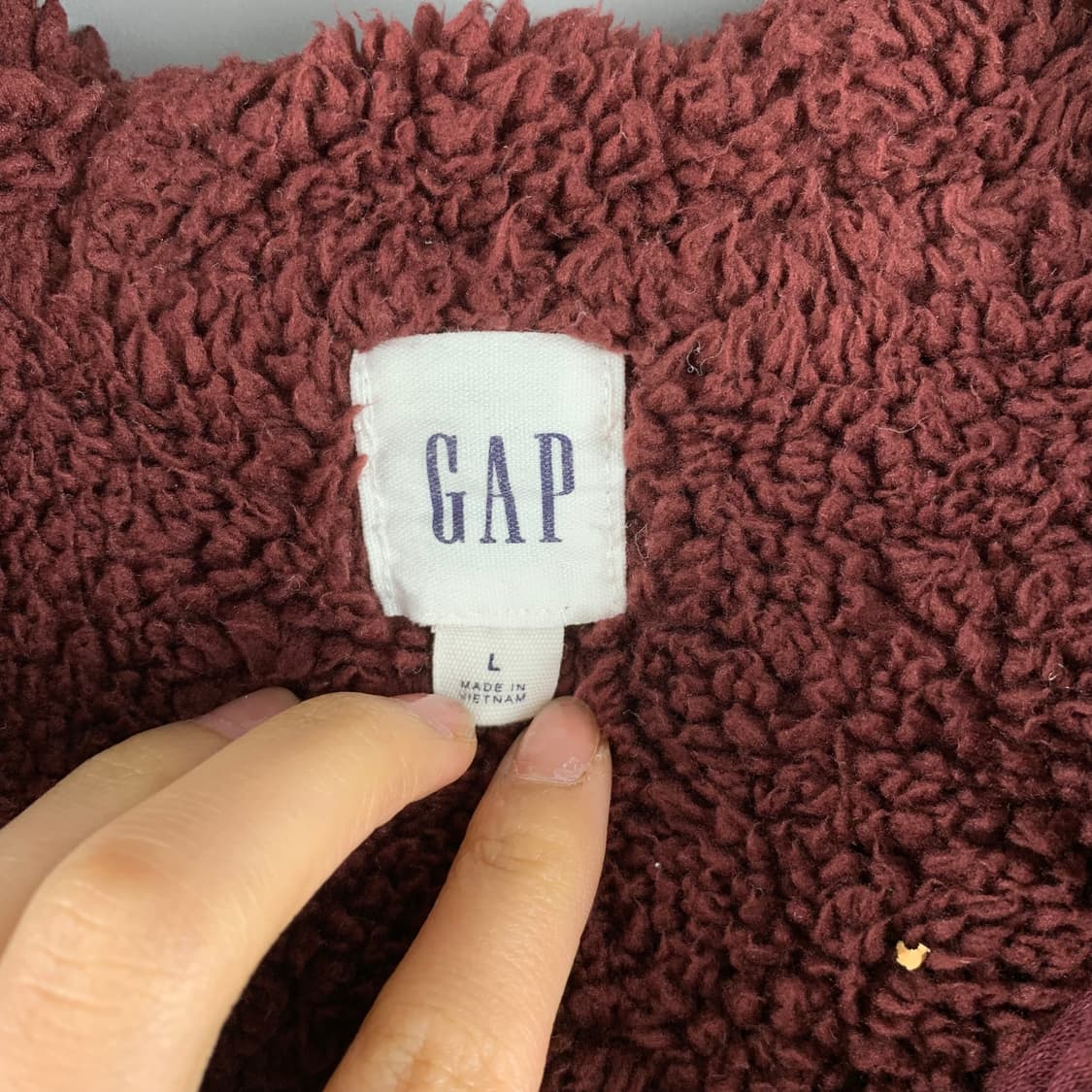 Gap 갭 버건디 후드집업 상품이미지7