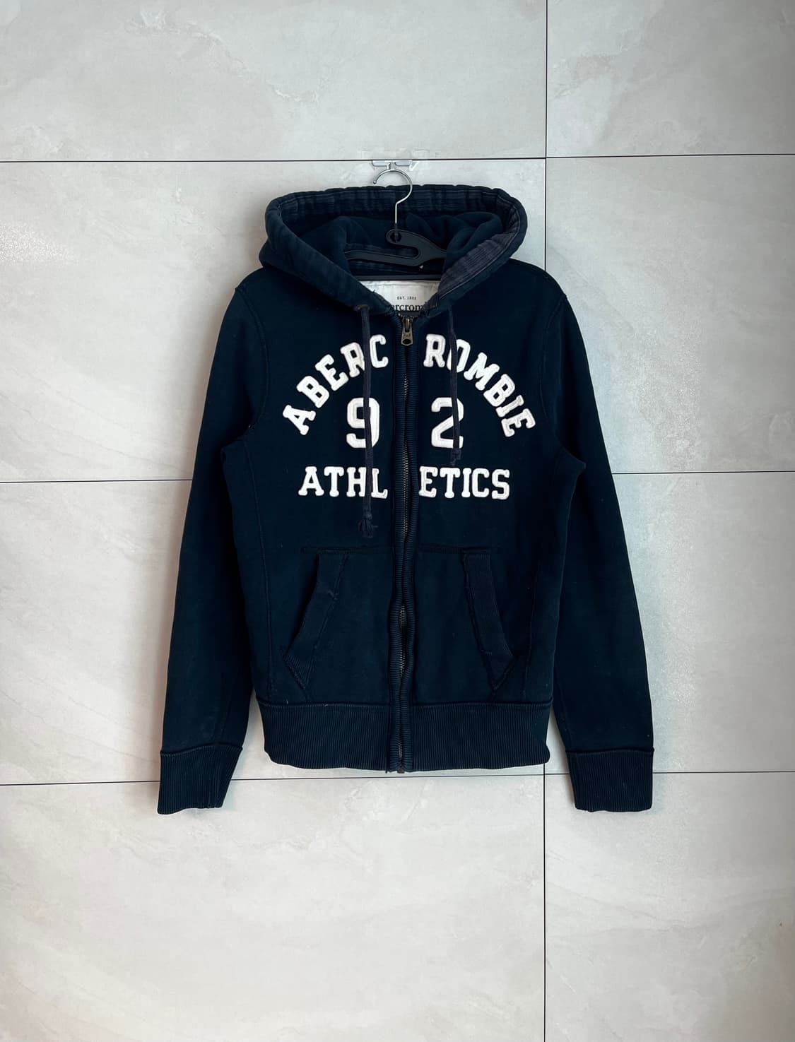 아베크롬비 스펠로고 대장 후드집업 네이비 [S] 상품이미지1