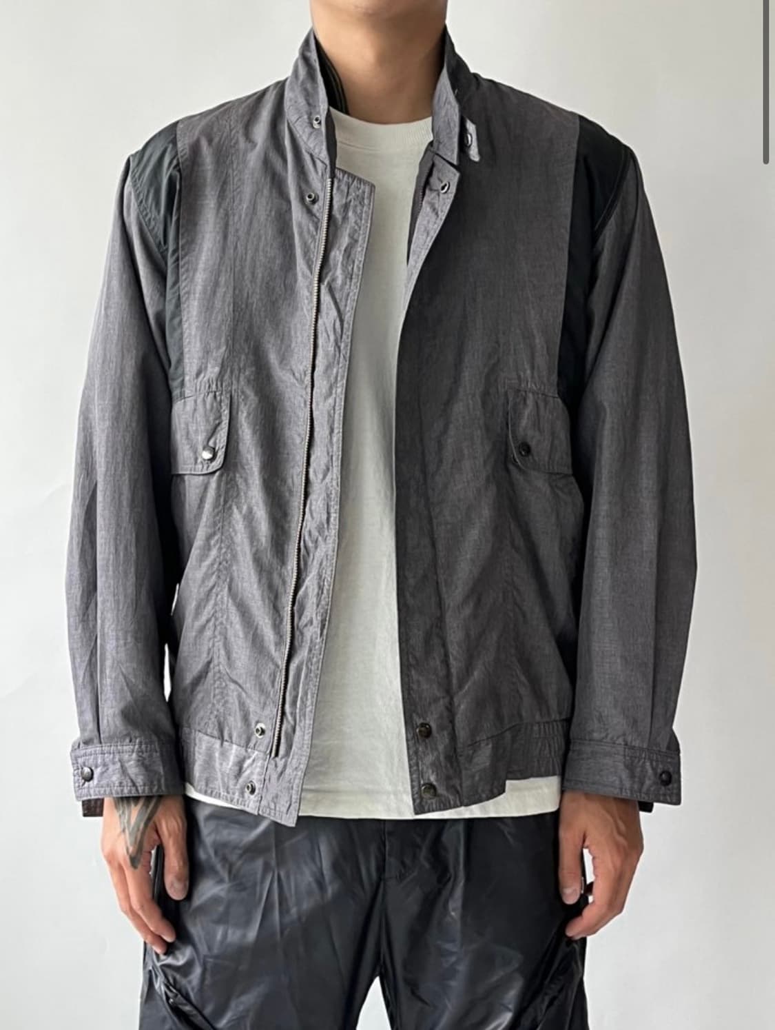 PANELIZE DESIGNED BOMBER JACKET GRAY 상품이미지1