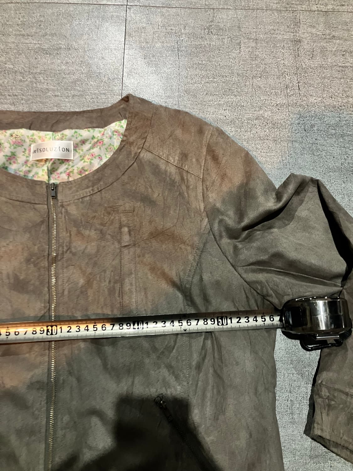 일본빈티지 Risoluzion 하구미아메카지 혁오 플라워 왁서자켓  상품이미지2