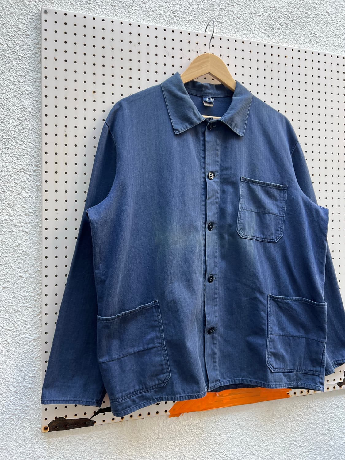 OLD VINTAGE FADED HBT FRENCH 헤링본프렌치워크자켓 상품이미지3