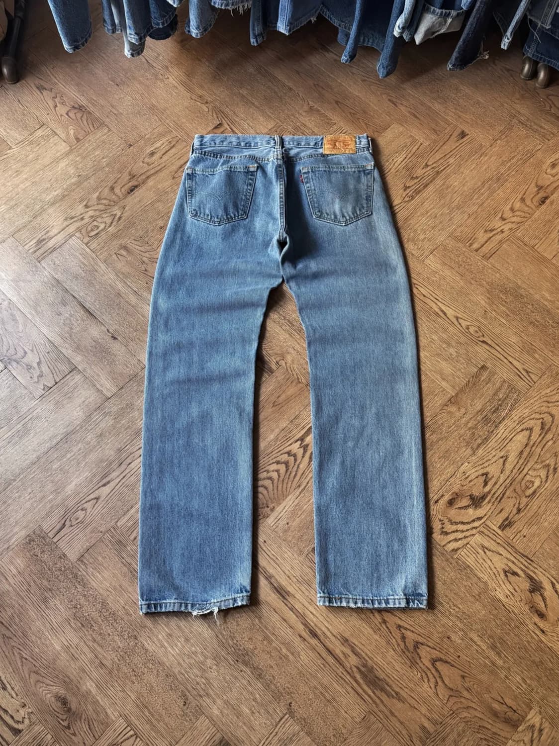 [34]리바이스 505 미디엄블루 워싱 데님 팬츠 상품이미지1