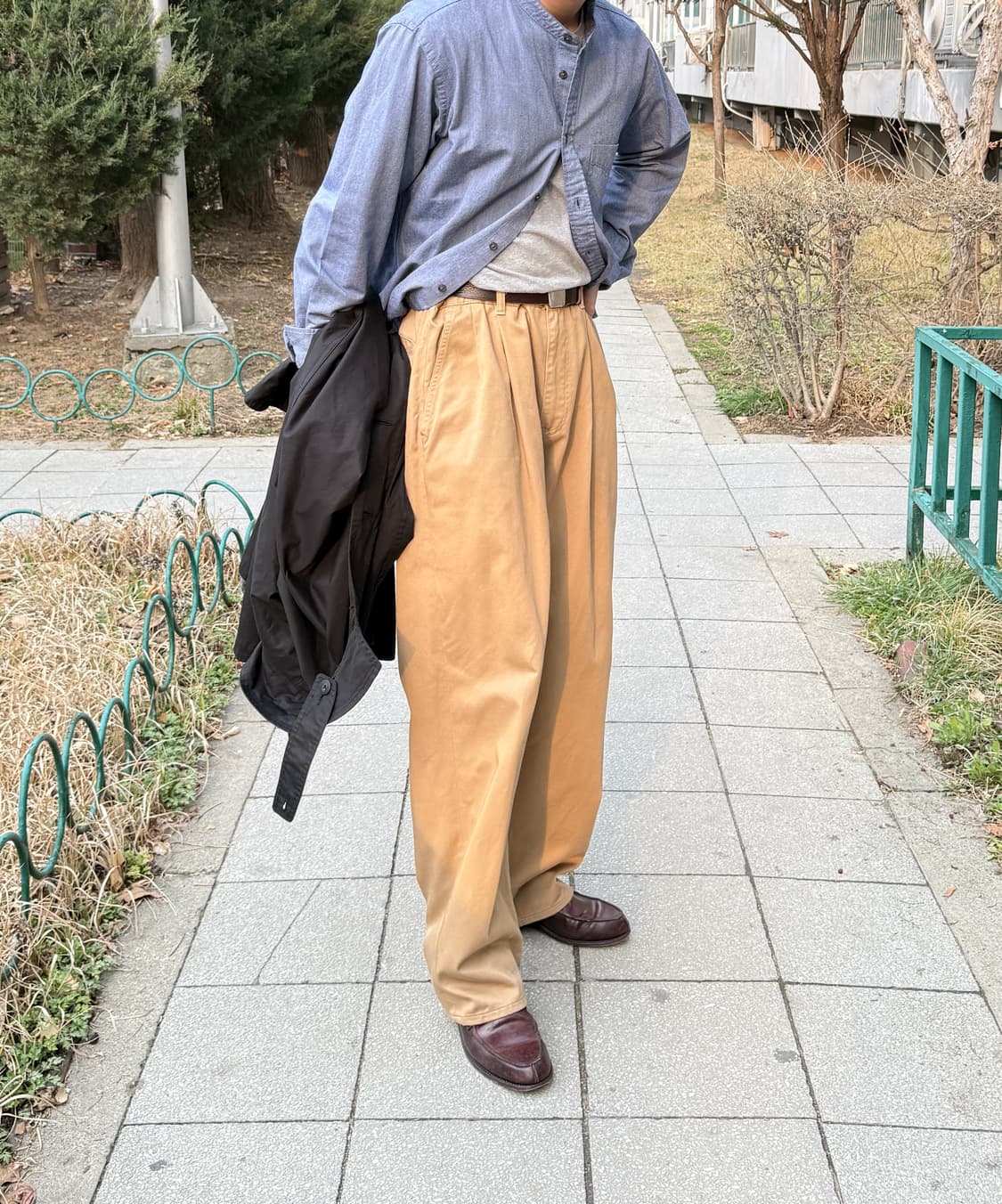 Graphpaper 투턱 치노 팬츠 베이지 상품이미지9