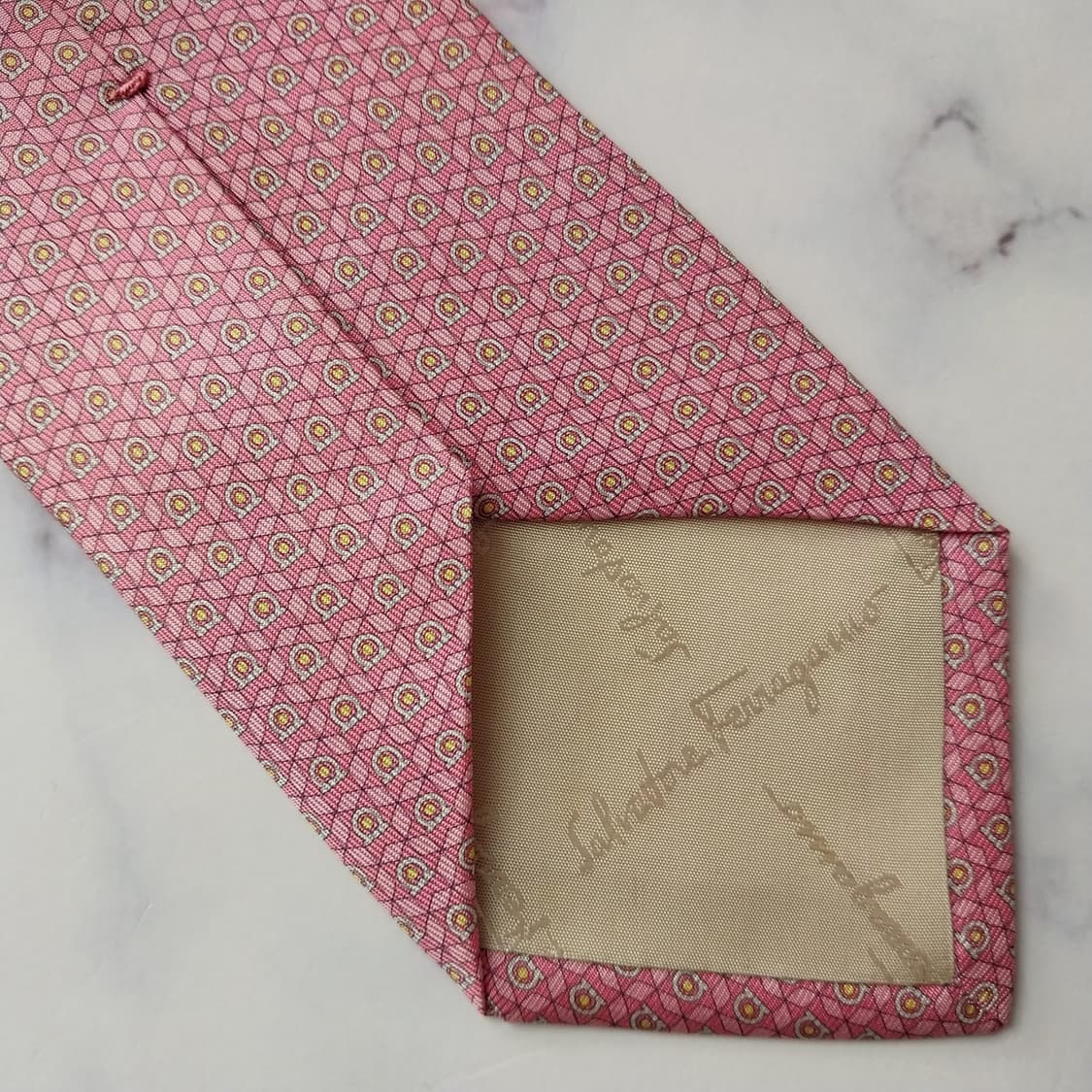 페라가모 실크 간치니 로고 패턴 넥타이 7.9cm A+등급 k2051 상품이미지7