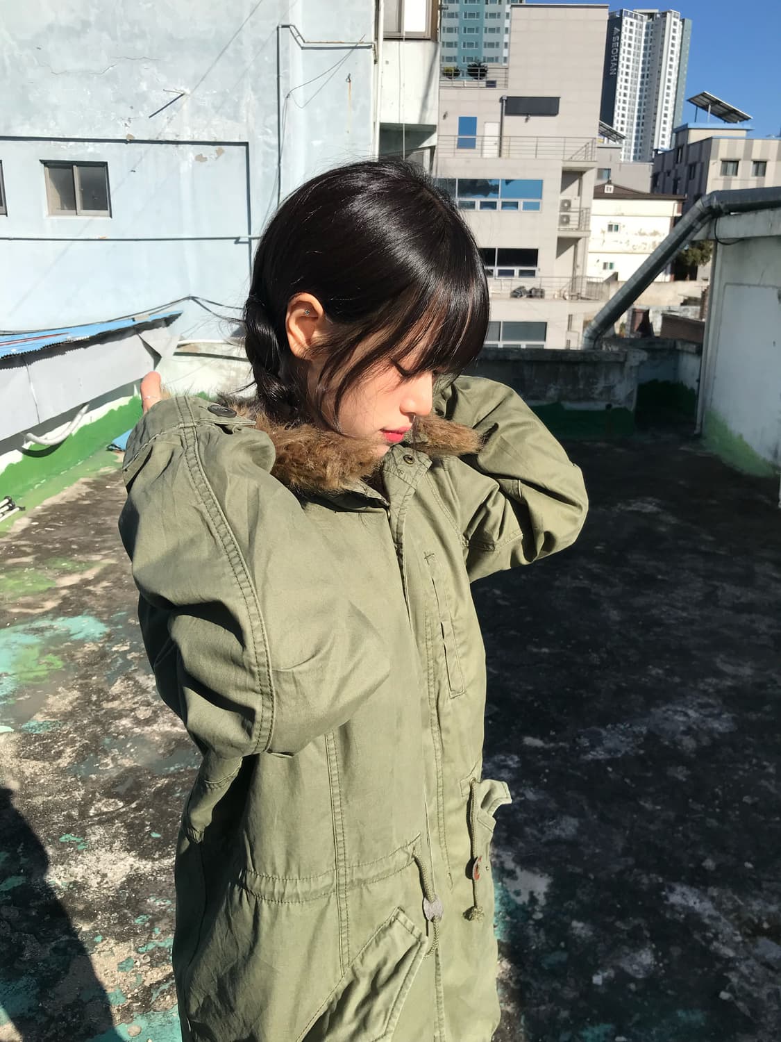 Shuca 카키 헤비 야상 상품이미지8