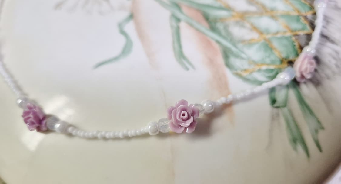 핸드메이드 송석장미 비즈목걸이 상품이미지8