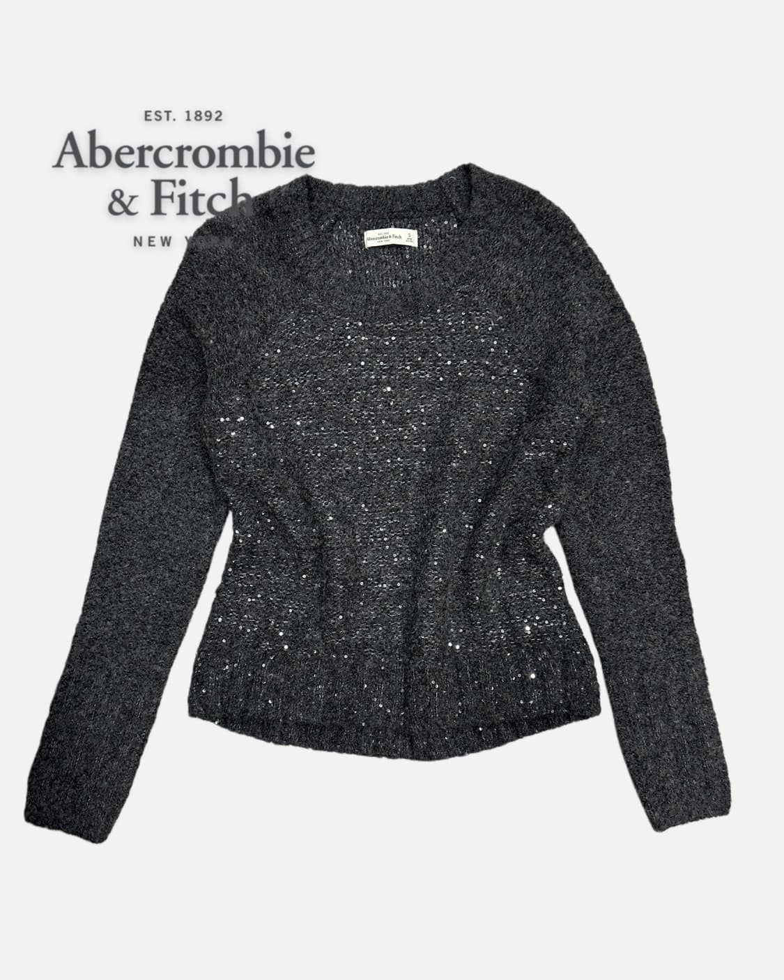 charcoal texture spangle knit 상품이미지1