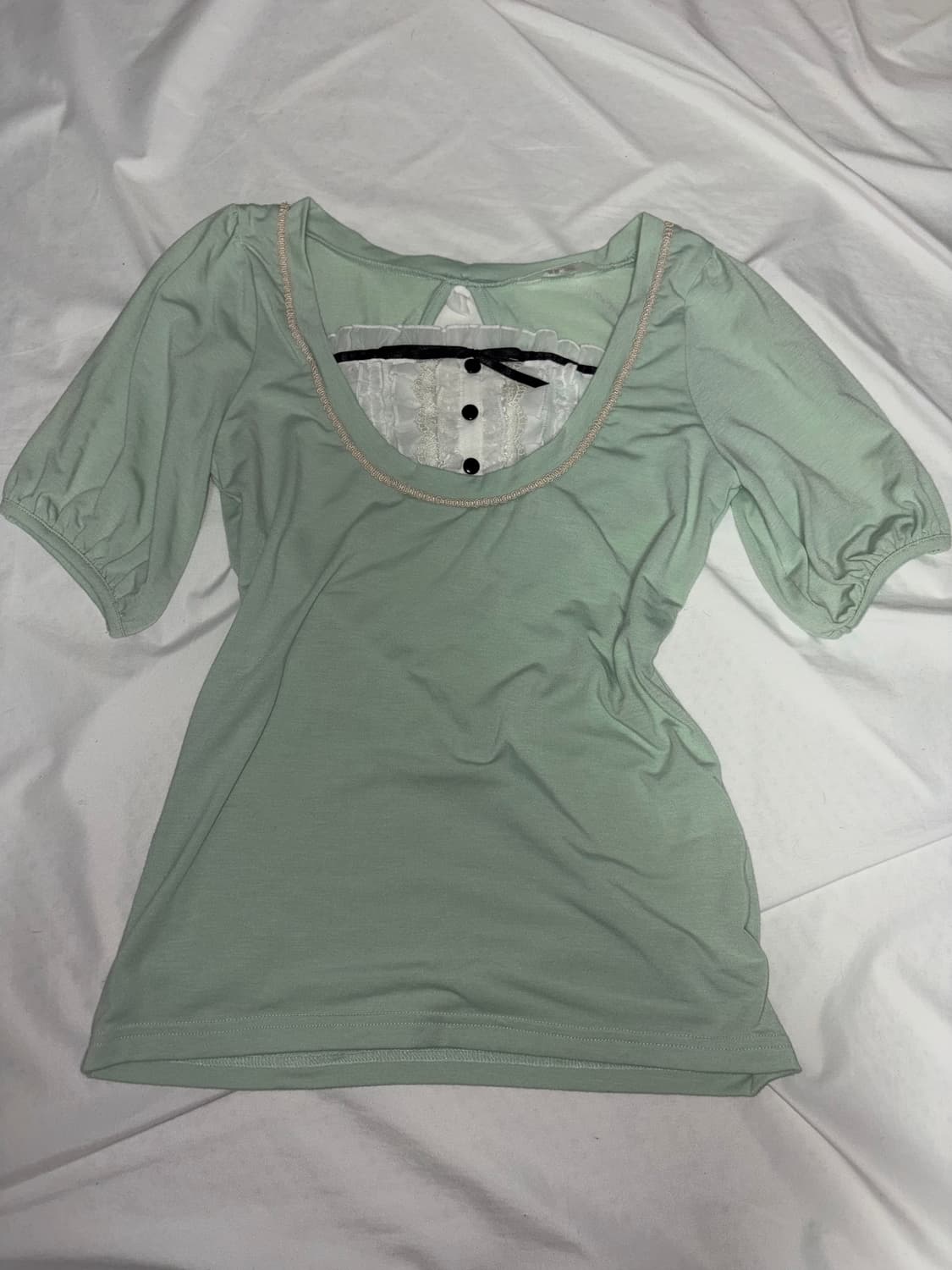 빈티지 리즈리사깔 공겜여주 반팔 로걀탑 상품이미지1