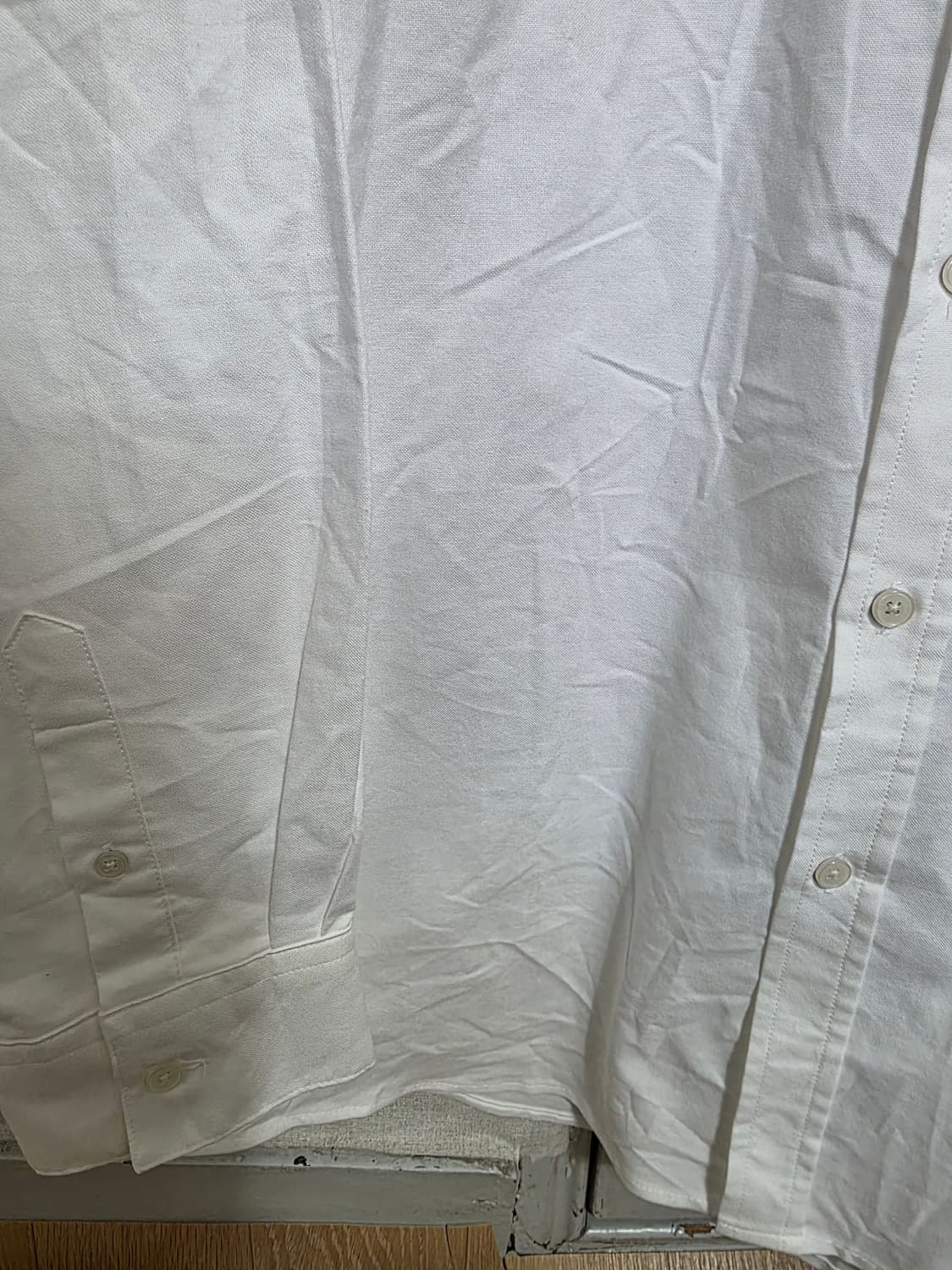 [새제품] 수아레 화이트 옥스포드 셔츠 L 상품이미지4