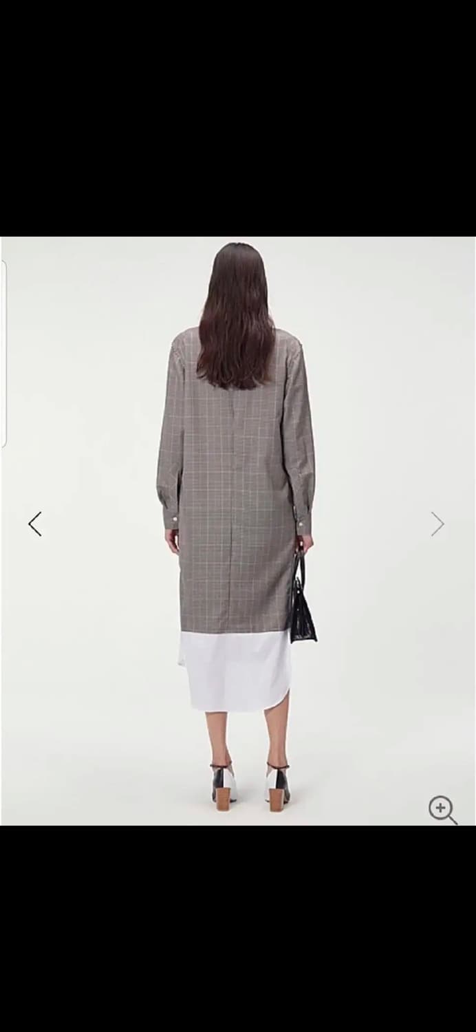 렉토 셔츠 레이어드 체크 롱드레스  상품이미지2