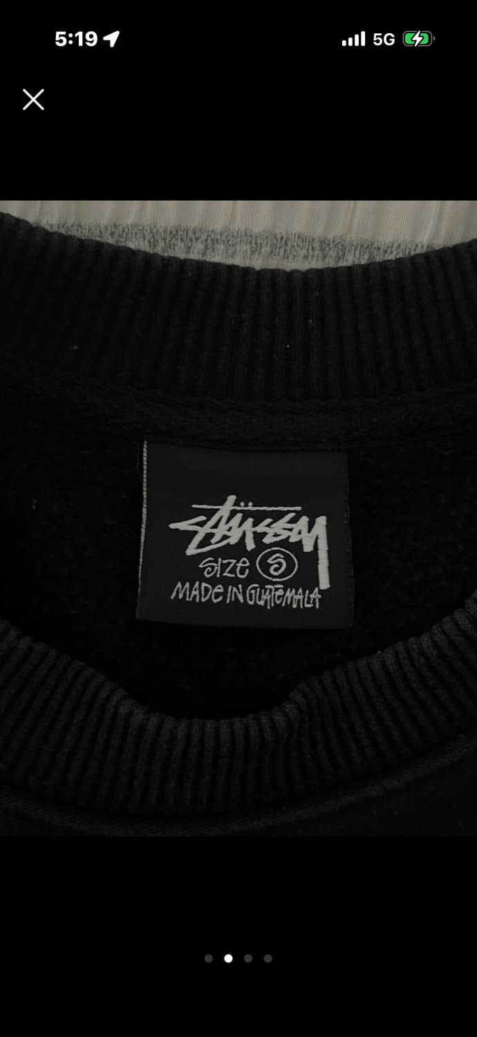 스투시 베이직 크루넥 맨투맨 블랙 상품이미지2