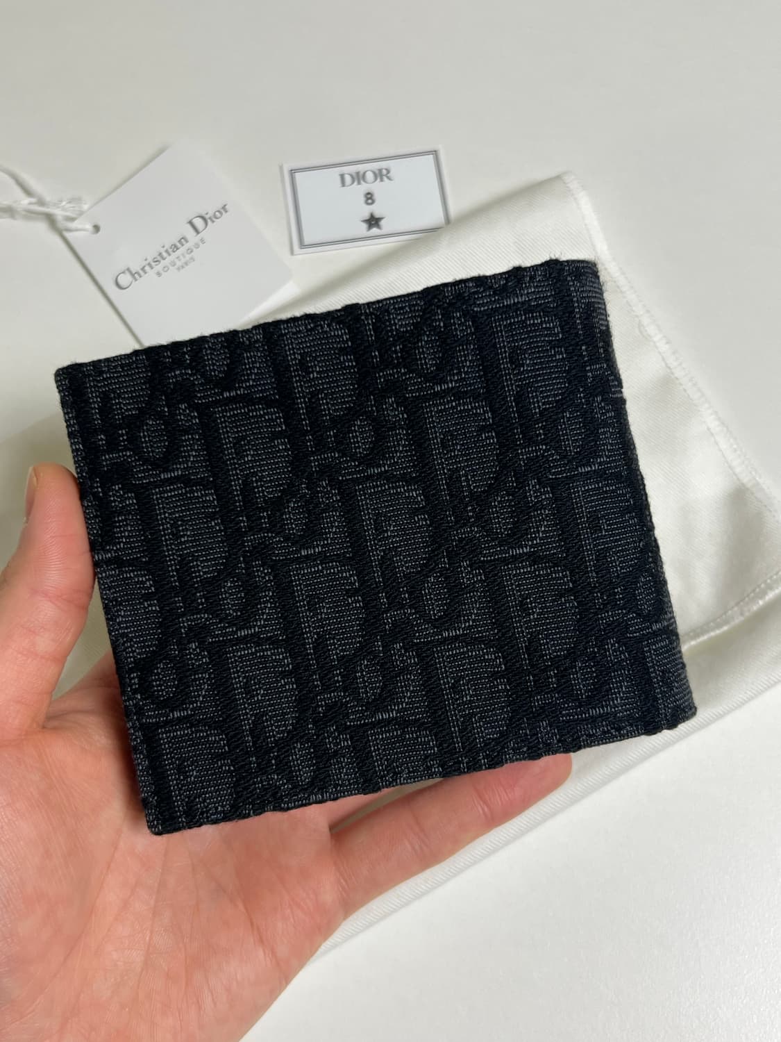 [정품] 디올 오블리크 반지갑 블랙 상품이미지2