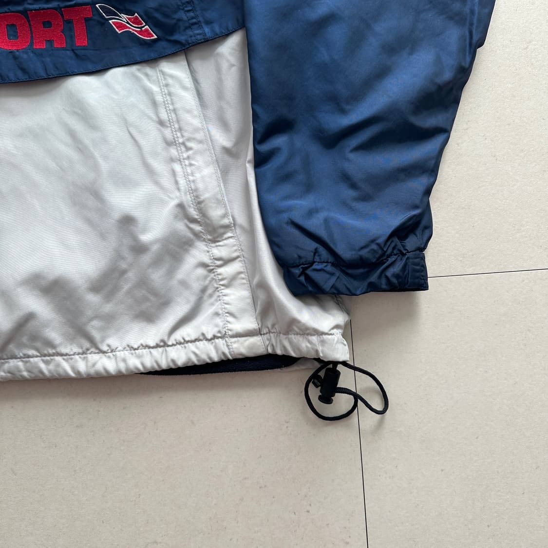 90s 폴로 스포츠 빈티지 아노락 플리스 안감 바람막이 L 상품이미지3